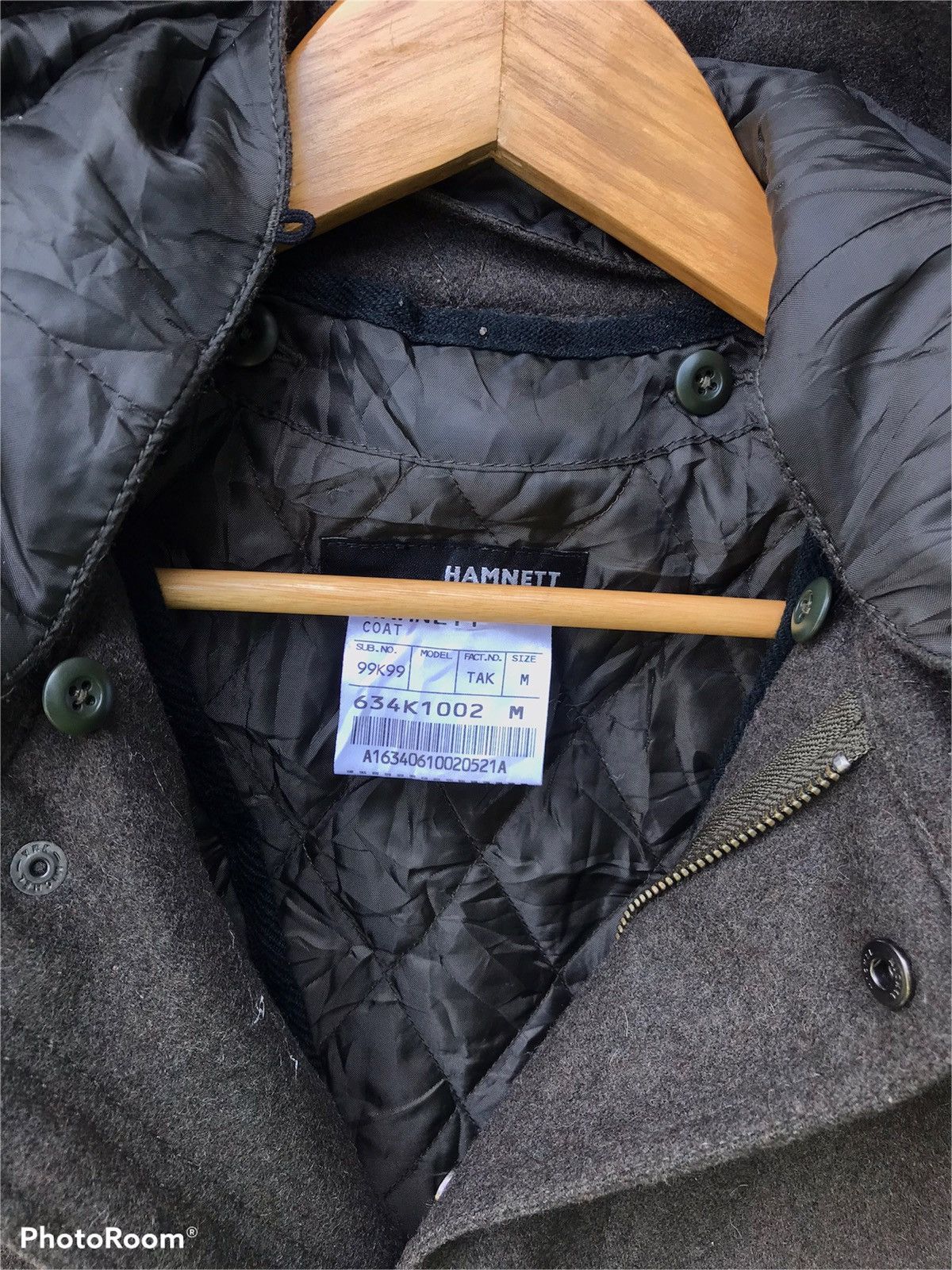 Japanese Brand × Katharine Hamnett London Vintage HAMNETT Hood Wool Long Jacket Japanese Brands Design Size US M / EU 48-50 / 2 - 8 Thumbnail