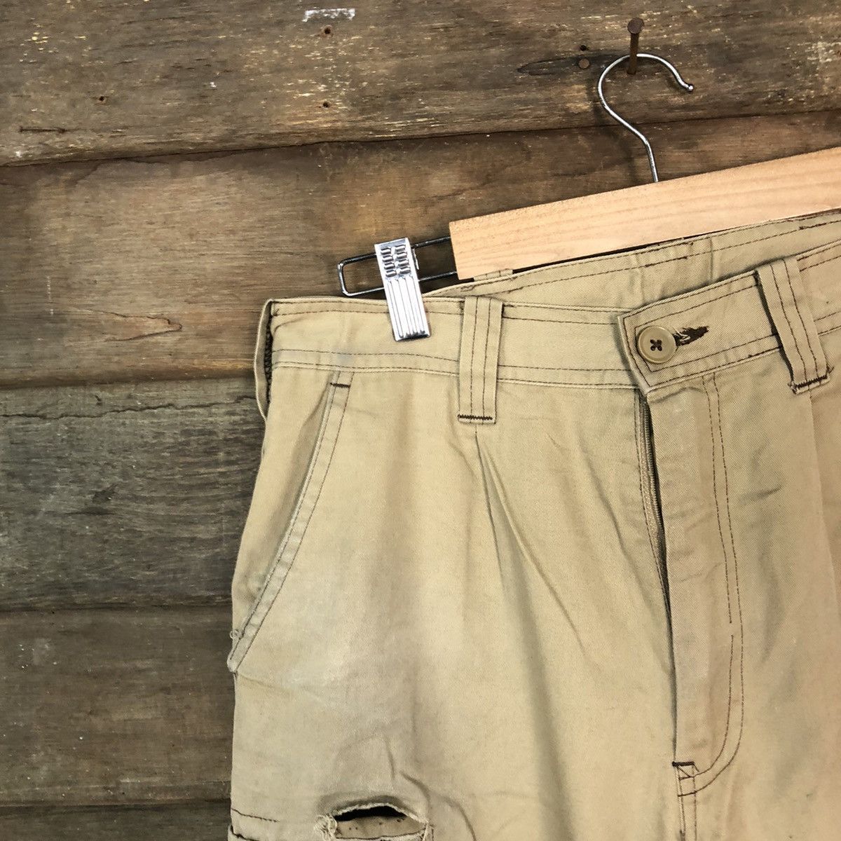Japanese Brand Dcm Brand Brown utility japan Cargo Pants #5891 Size US 29 - 4 Thumbnail