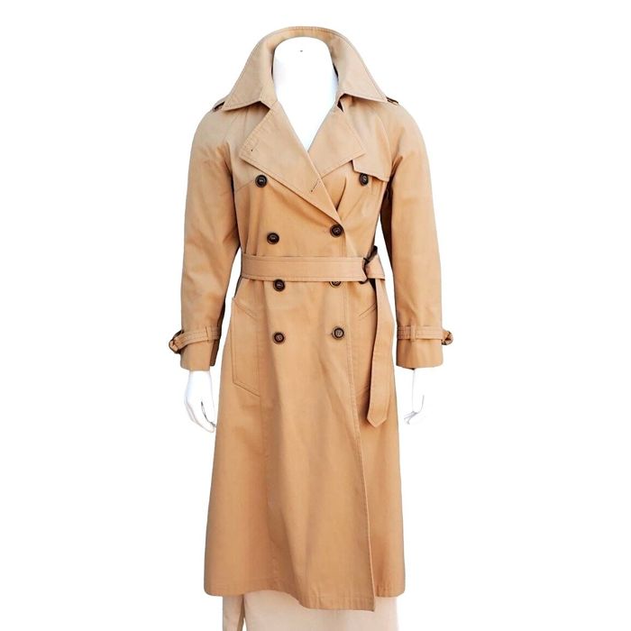 London Fog Vintage Trench Coat London Fog Maincoats Unisex Beige Double ...