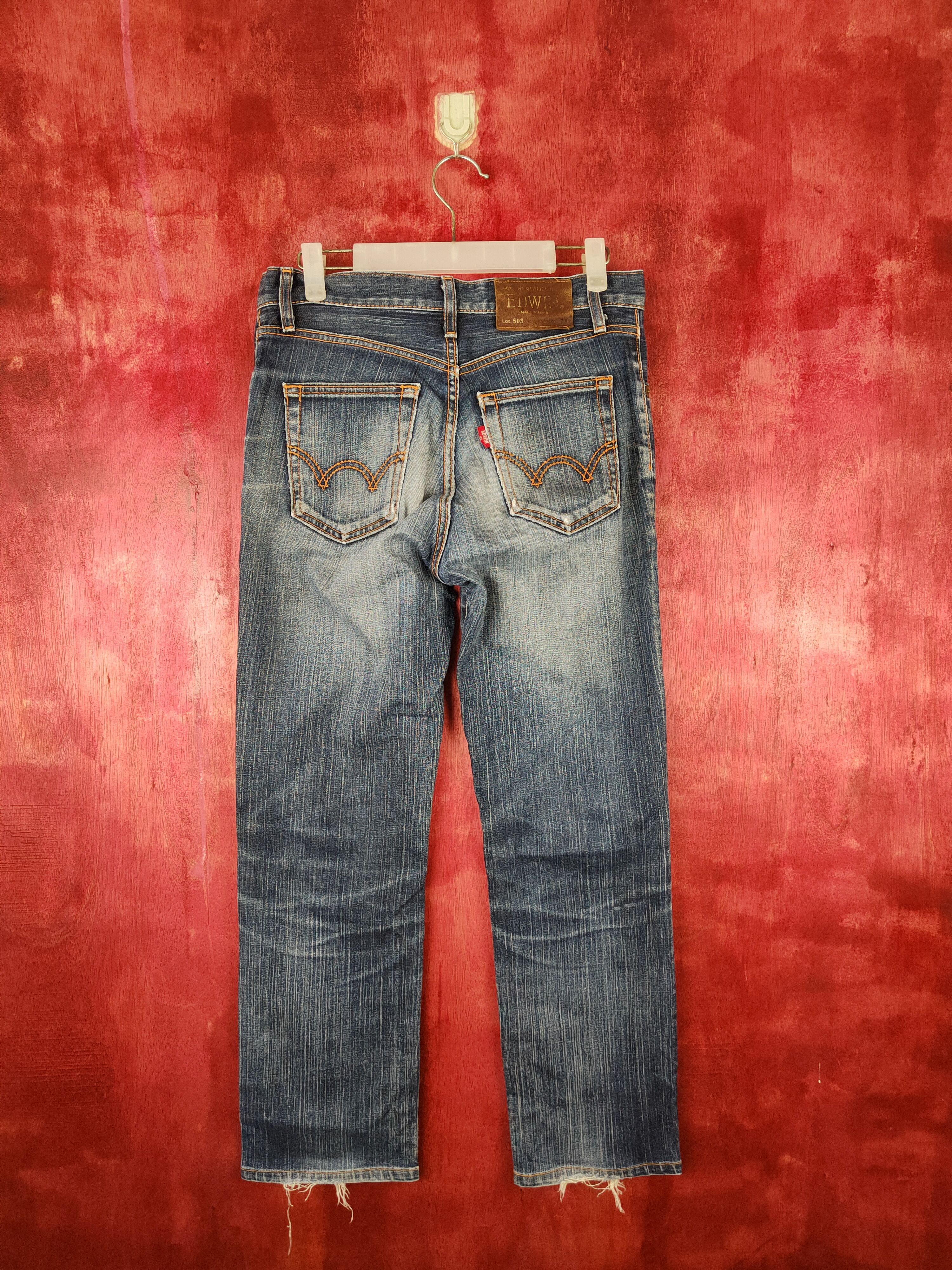 Edwin × Japanese Brand DL Edwin Dark Blue Multi Pocket Tactical Denim #5973 Size 29" - 7 Thumbnail
