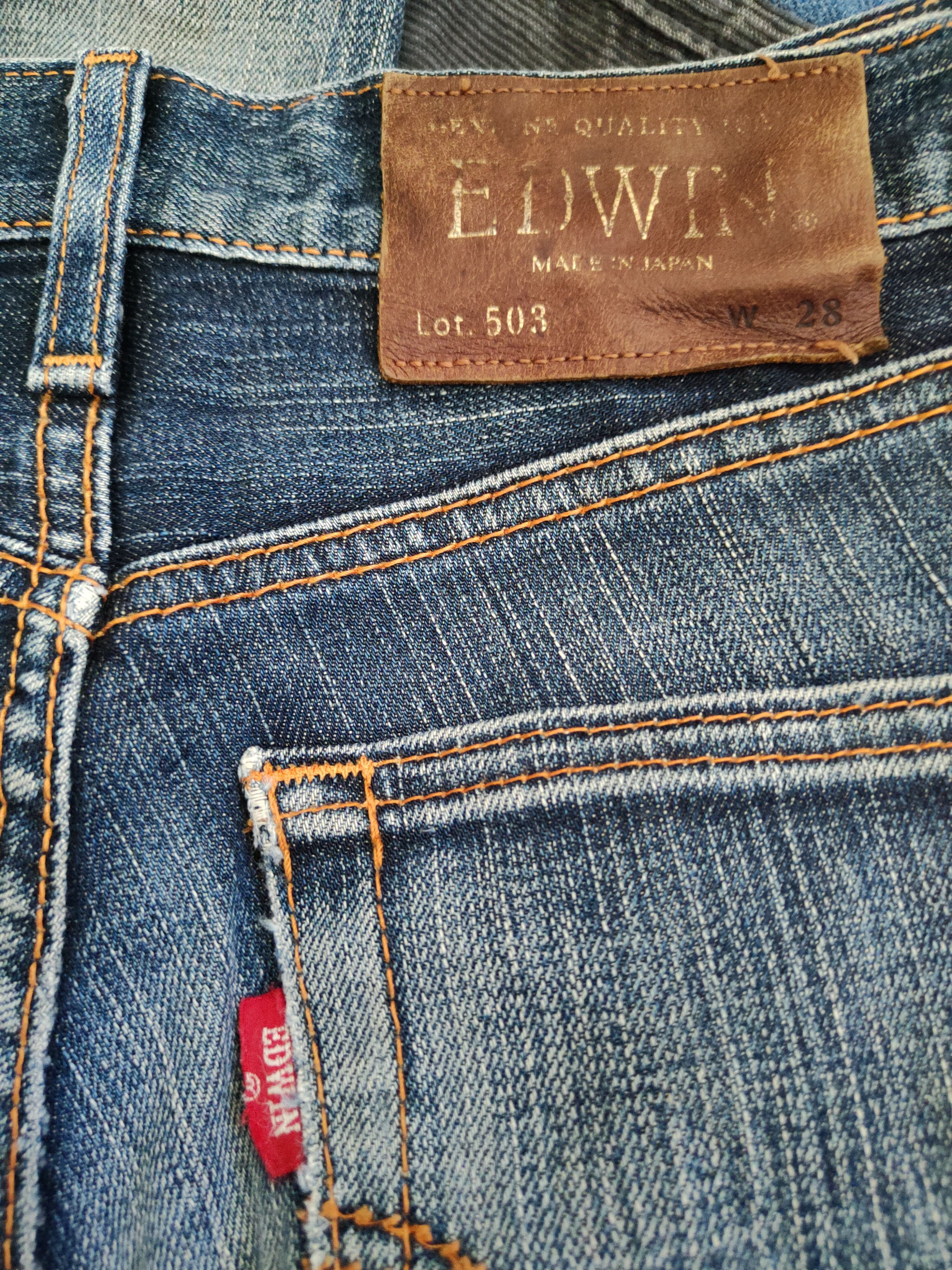 Edwin × Japanese Brand DL Edwin Dark Blue Multi Pocket Tactical Denim #5973 Size 29" - 12 Thumbnail