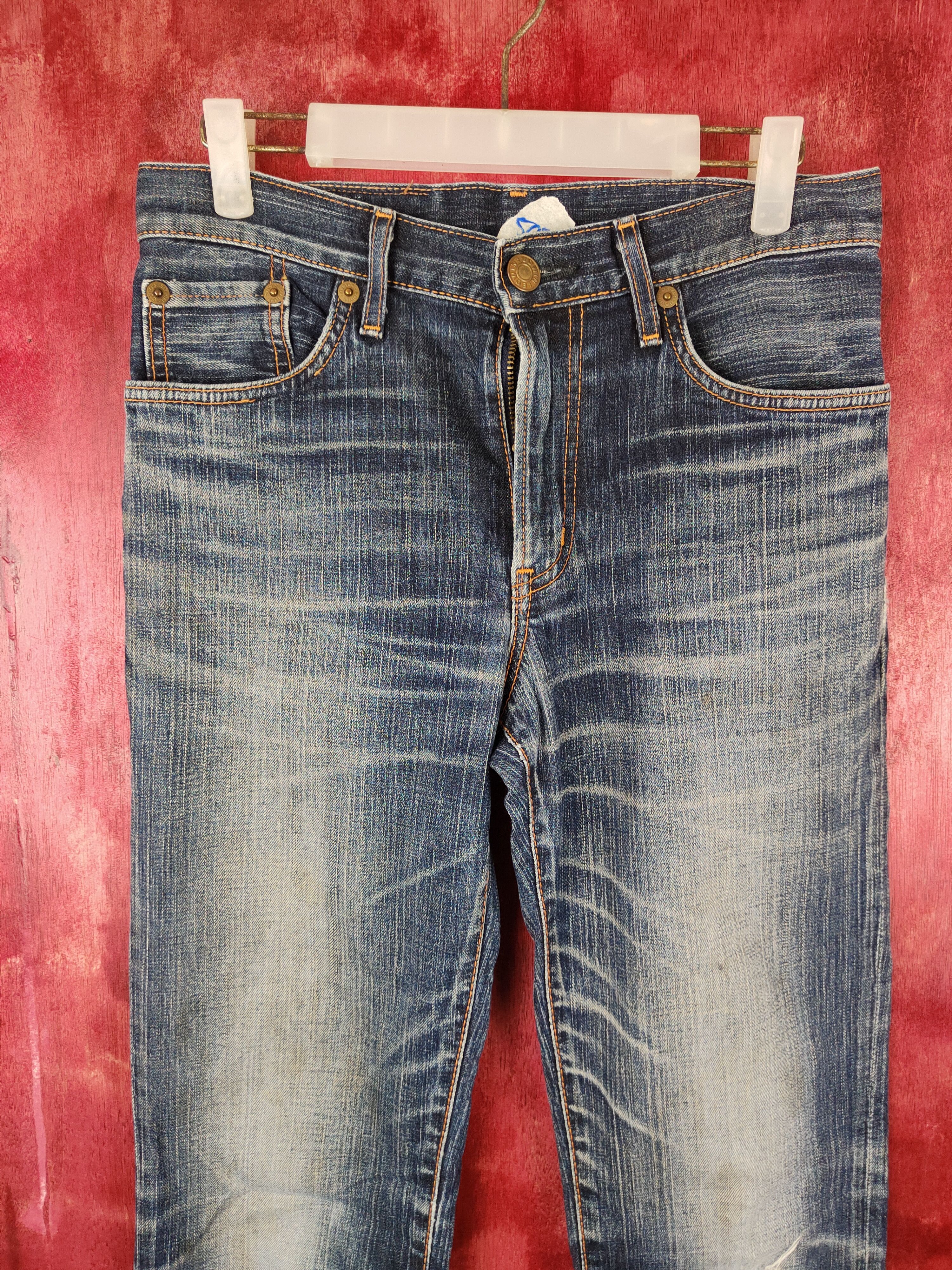 Edwin × Japanese Brand DL Edwin Dark Blue Multi Pocket Tactical Denim #5973 Size 29" - 2 Thumbnail