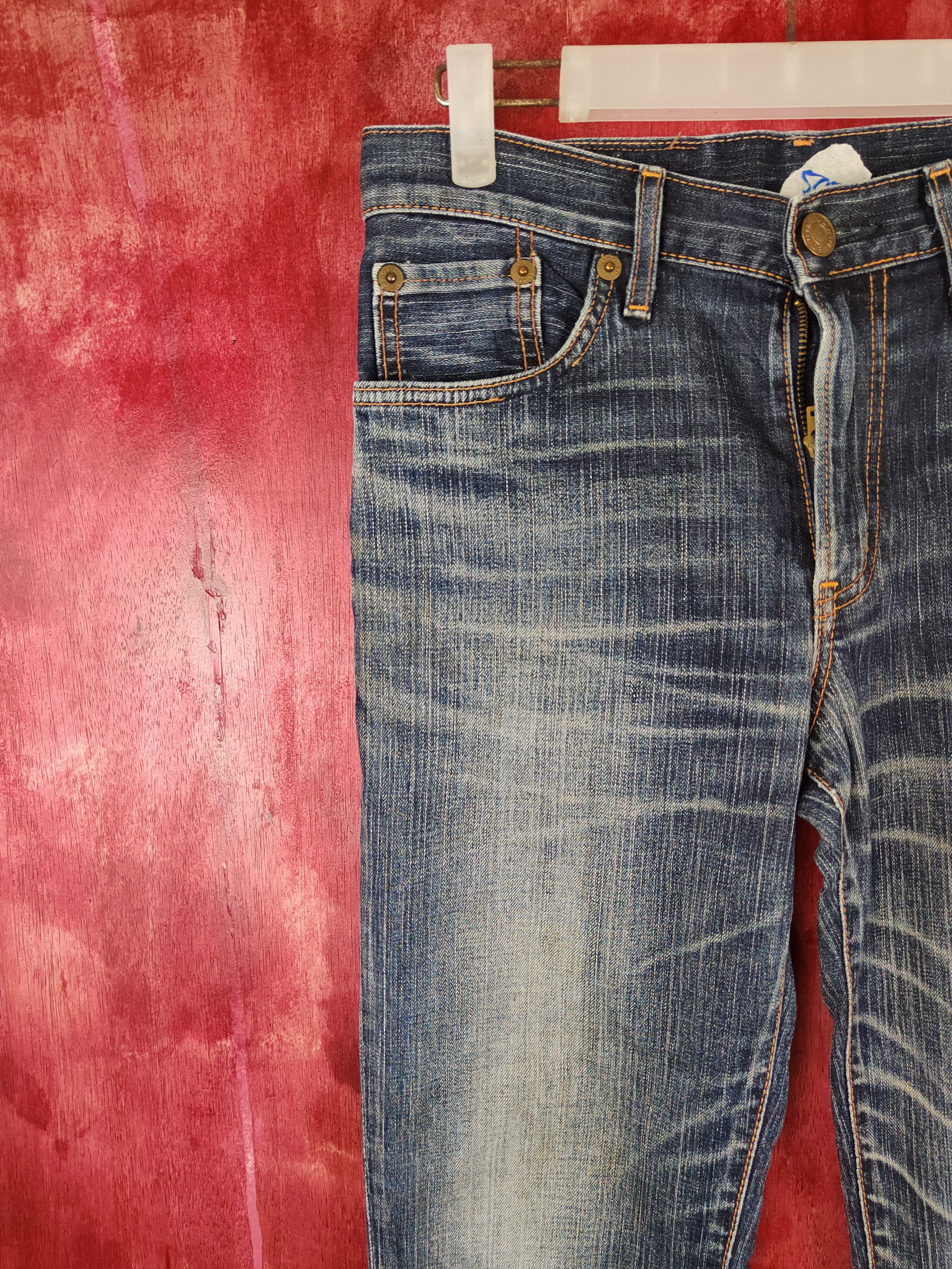 Edwin × Japanese Brand DL Edwin Dark Blue Multi Pocket Tactical Denim #5973 Size 29" - 3 Thumbnail