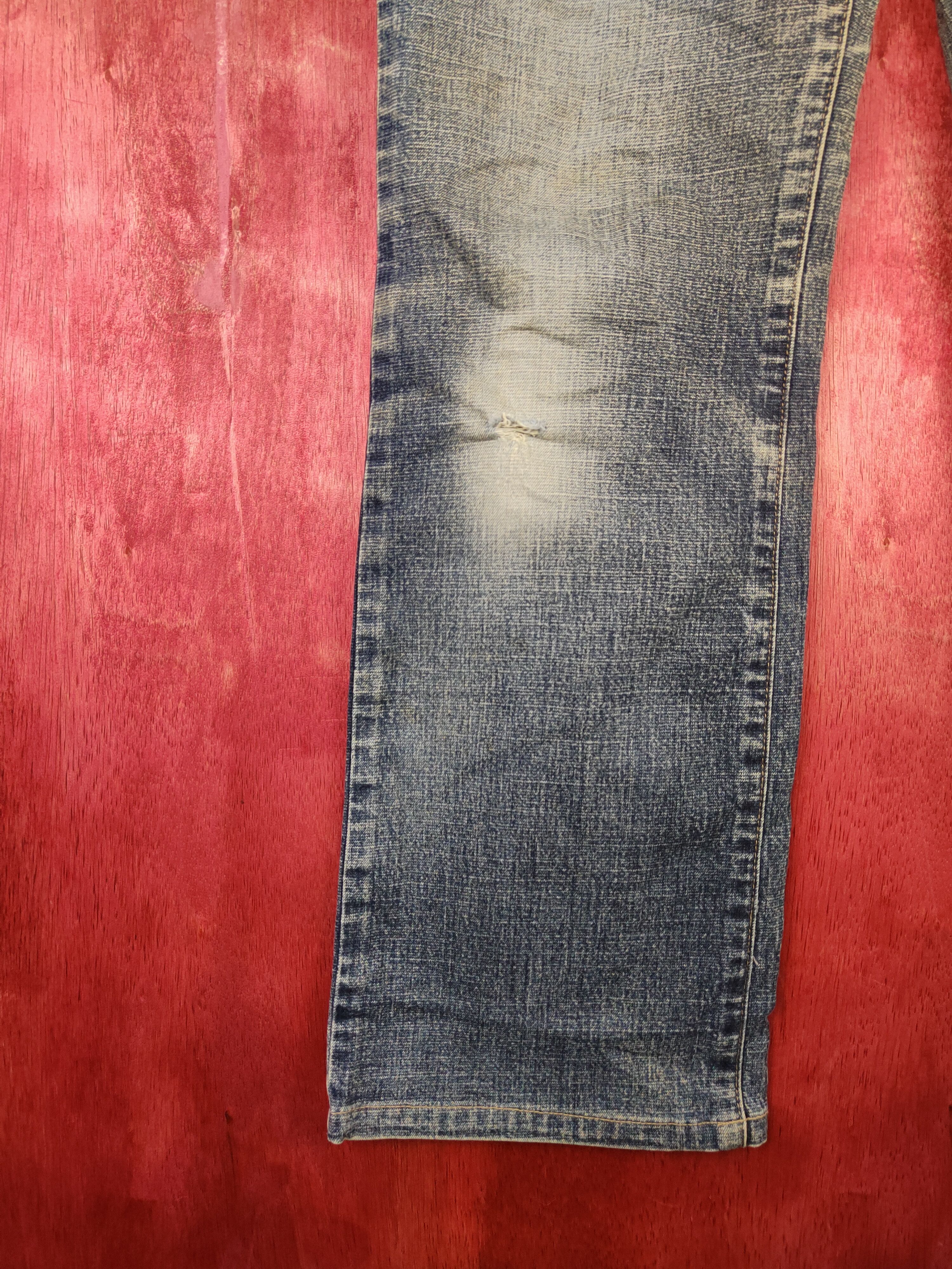 Japanese Brand × Vintage Neonimes Blue jeans distressed Pants Denim #5952 Size 26" / US 2 / IT 38 - 4 Thumbnail