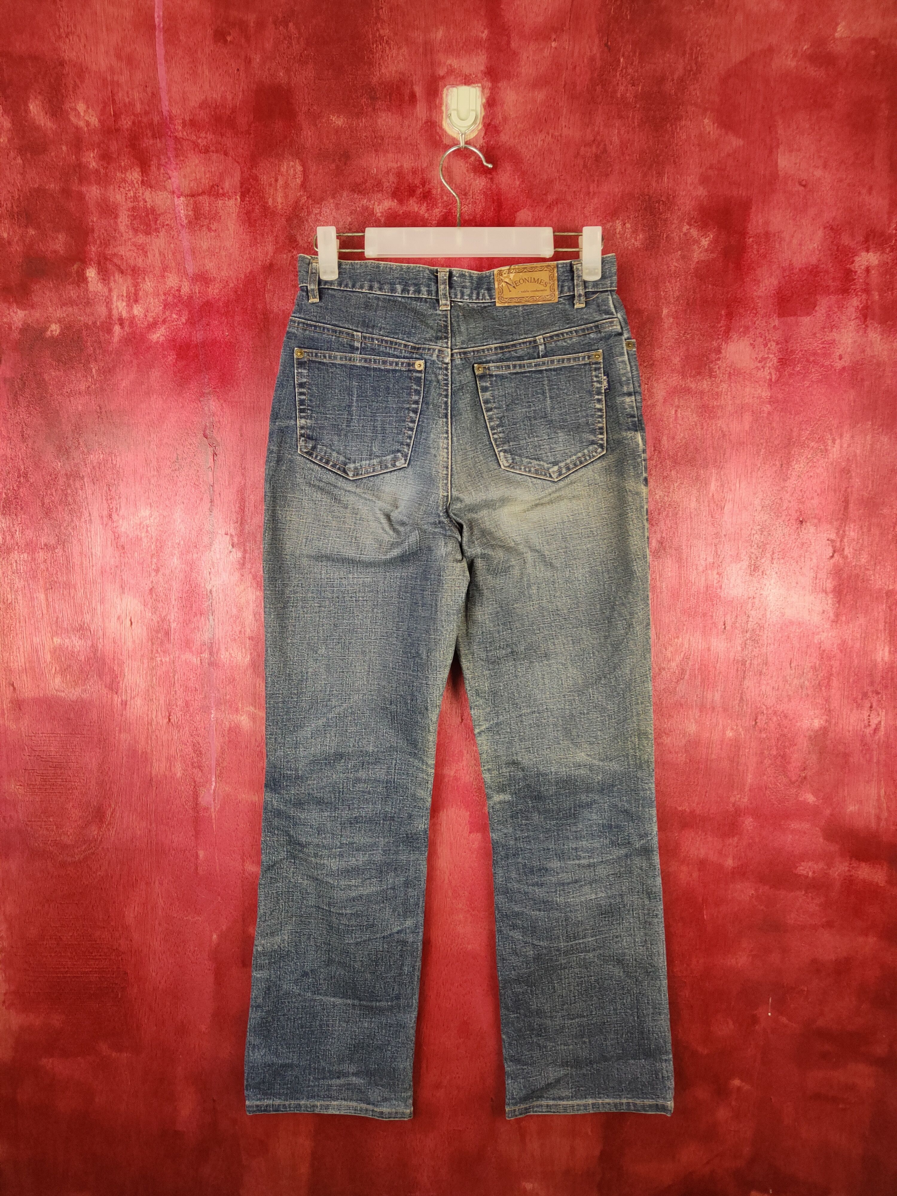 Japanese Brand × Vintage Neonimes Blue jeans distressed Pants Denim #5952 Size 26" / US 2 / IT 38 - 7 Thumbnail