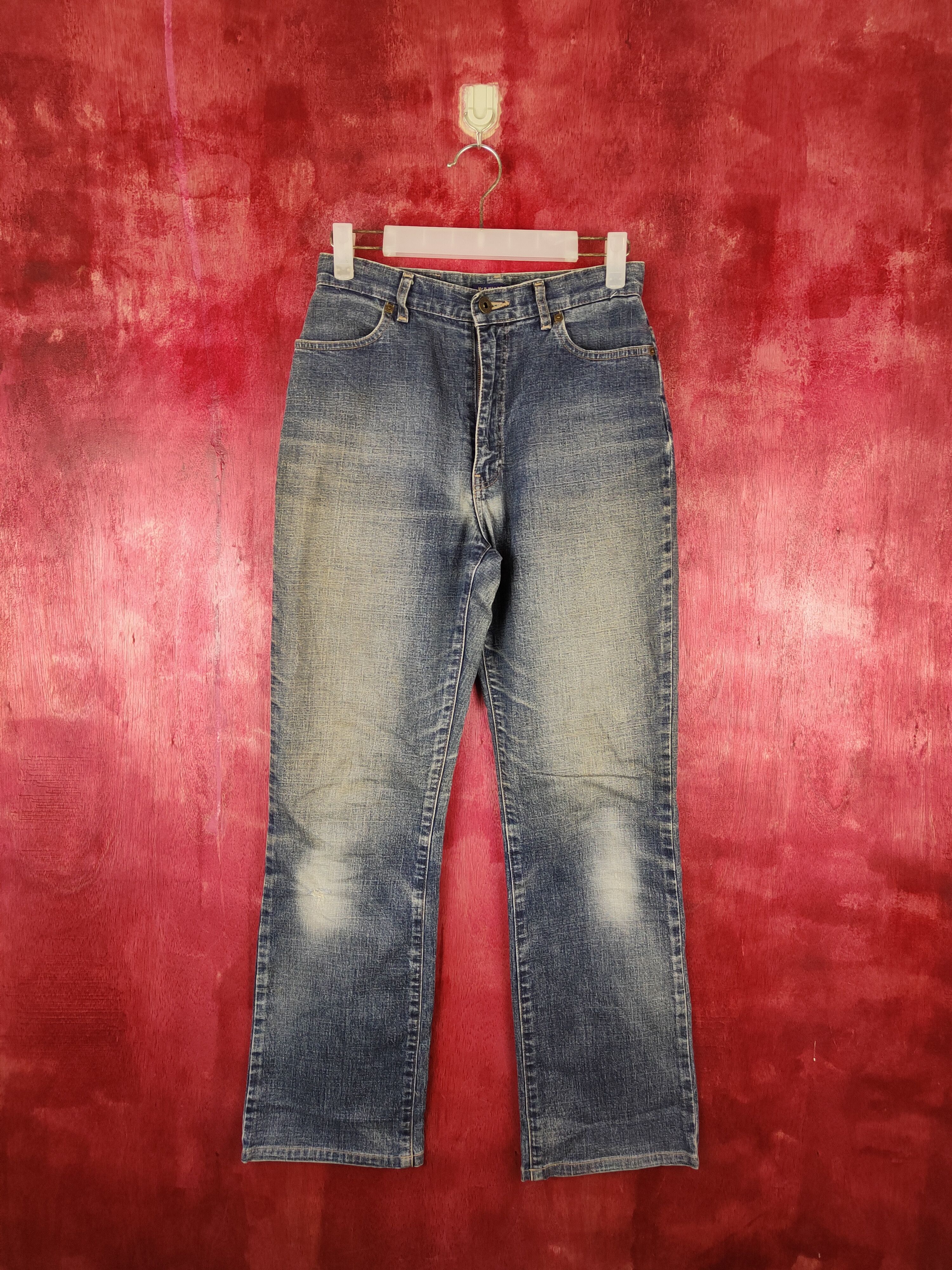 Neonimes Blue jeans distressed Pants Denim #5952