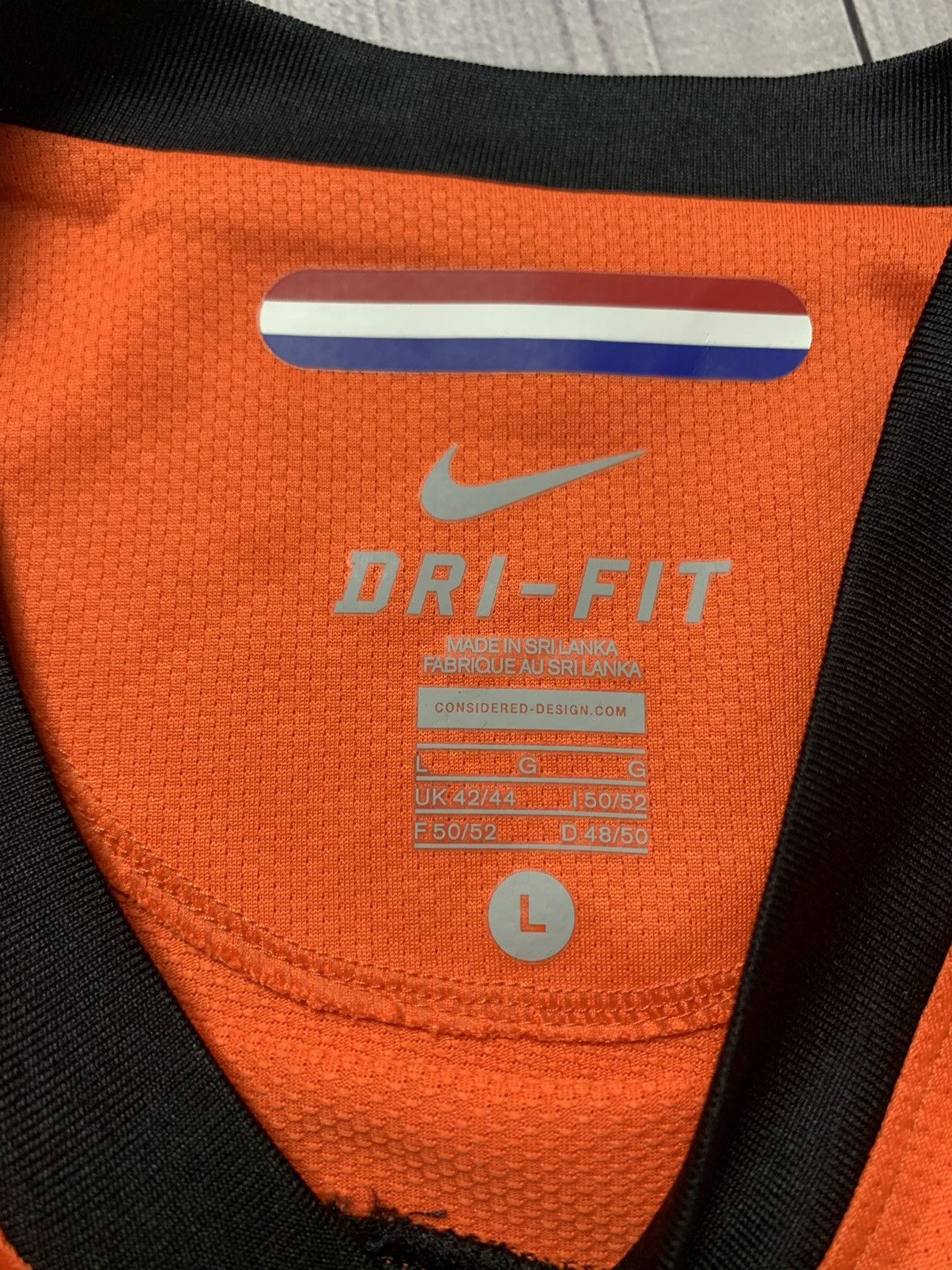 Nike × Vintage Vintage soccer jersey Nederland Holland Nike Orange size L Size US L / EU 52-54 / 3 - 6 Thumbnail
