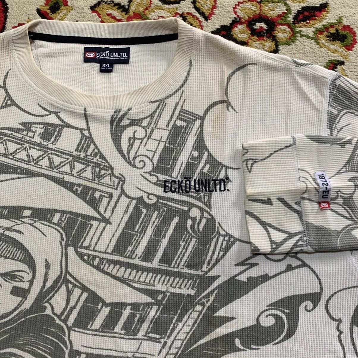 Ecko Unltd. × Vintage Rare Vintage Ecko AOP Art Tattoo Design Longsleve Shirt Size US XXL / EU 58 / 5 - 4 Thumbnail