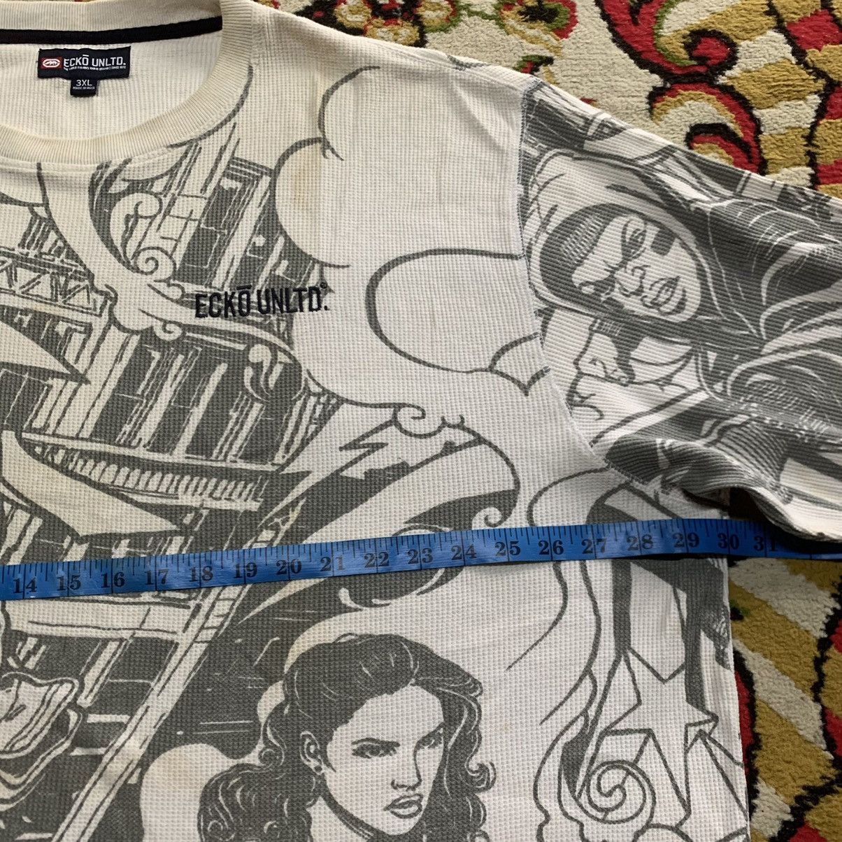 Ecko Unltd. × Vintage Rare Vintage Ecko AOP Art Tattoo Design Longsleve Shirt Size US XXL / EU 58 / 5 - 7 Thumbnail