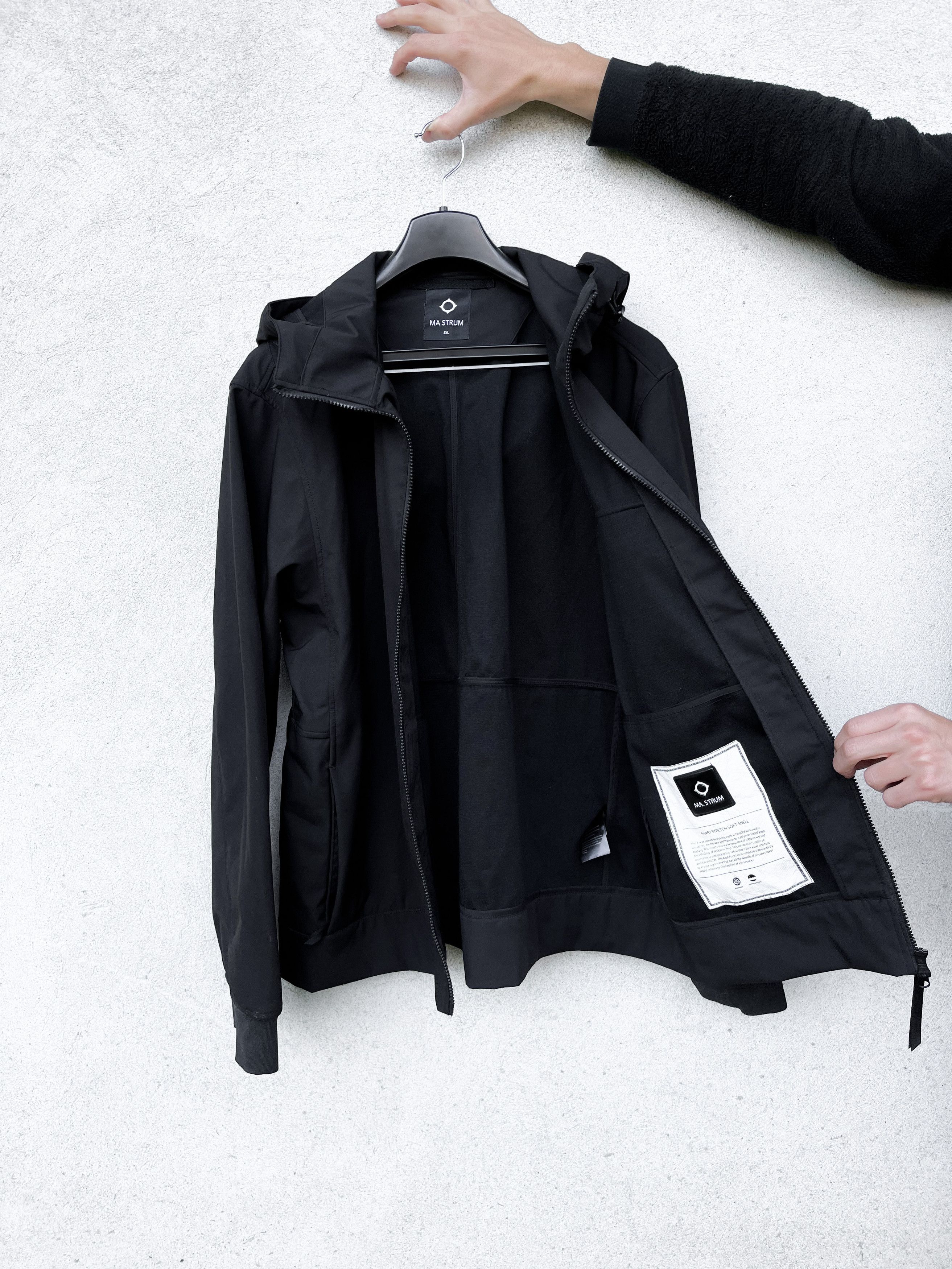 MA.STRUM Ma.Strum black softshell light jacket coat XXXL Size US XXL / EU 58 / 5 - 4 Thumbnail