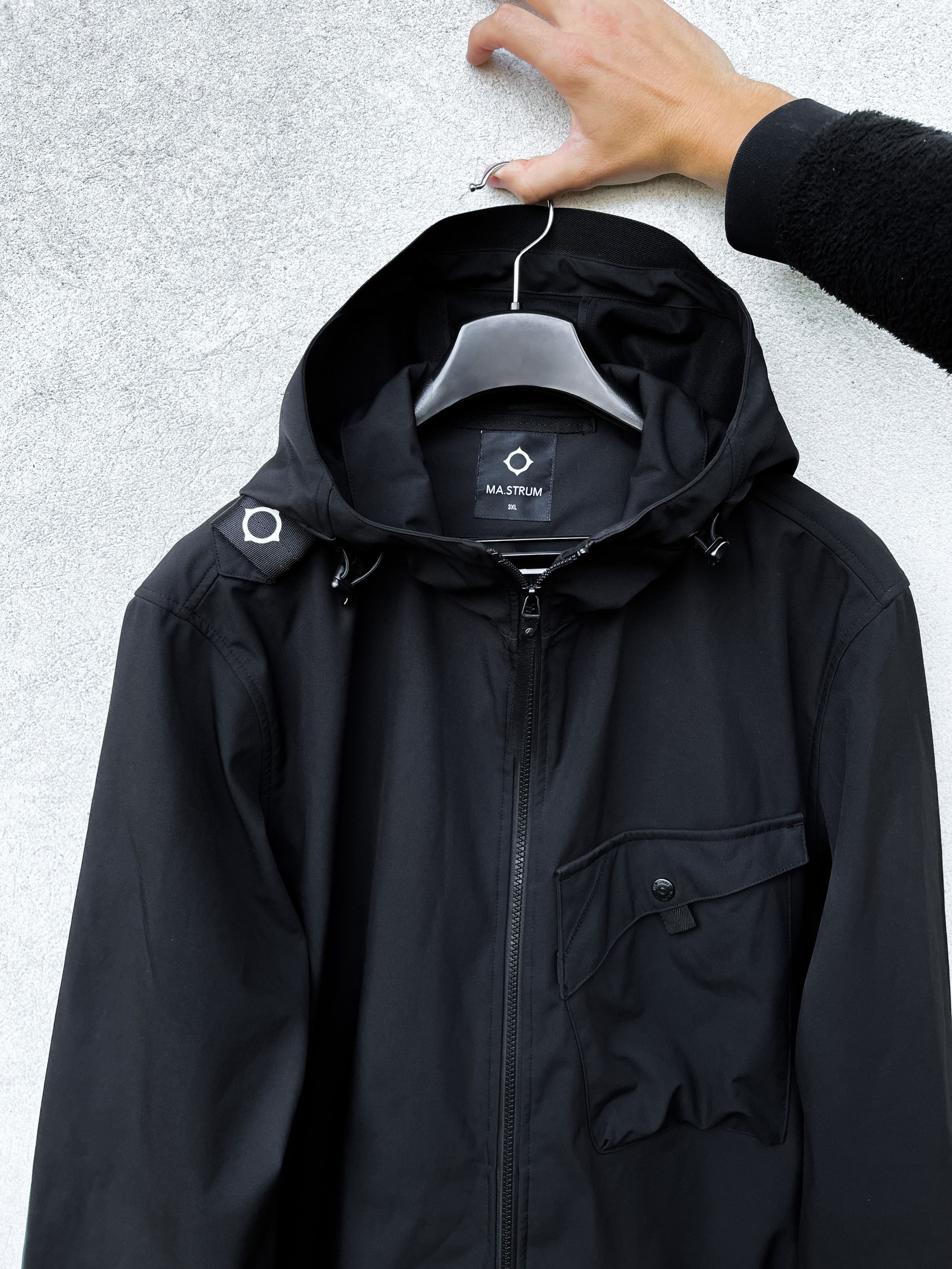 MA.STRUM Ma.Strum black softshell light jacket coat XXXL Size US XXL / EU 58 / 5 - 2 Thumbnail