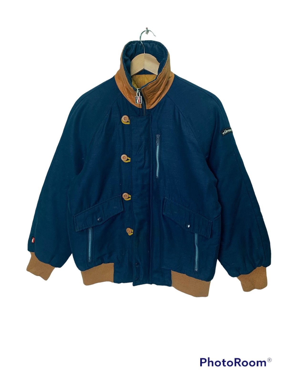 Authentic Vintage Ellesse zipper jacket wool velvet