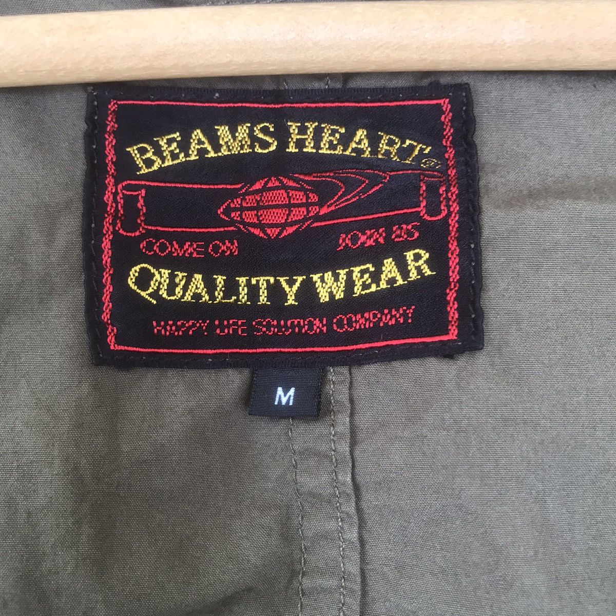 Beams Plus × Japanese Brand × Vintage Vintage Jacket/Windbreaker Beams Heart Olive Green Size US M / EU 48-50 / 2 - 5 Thumbnail