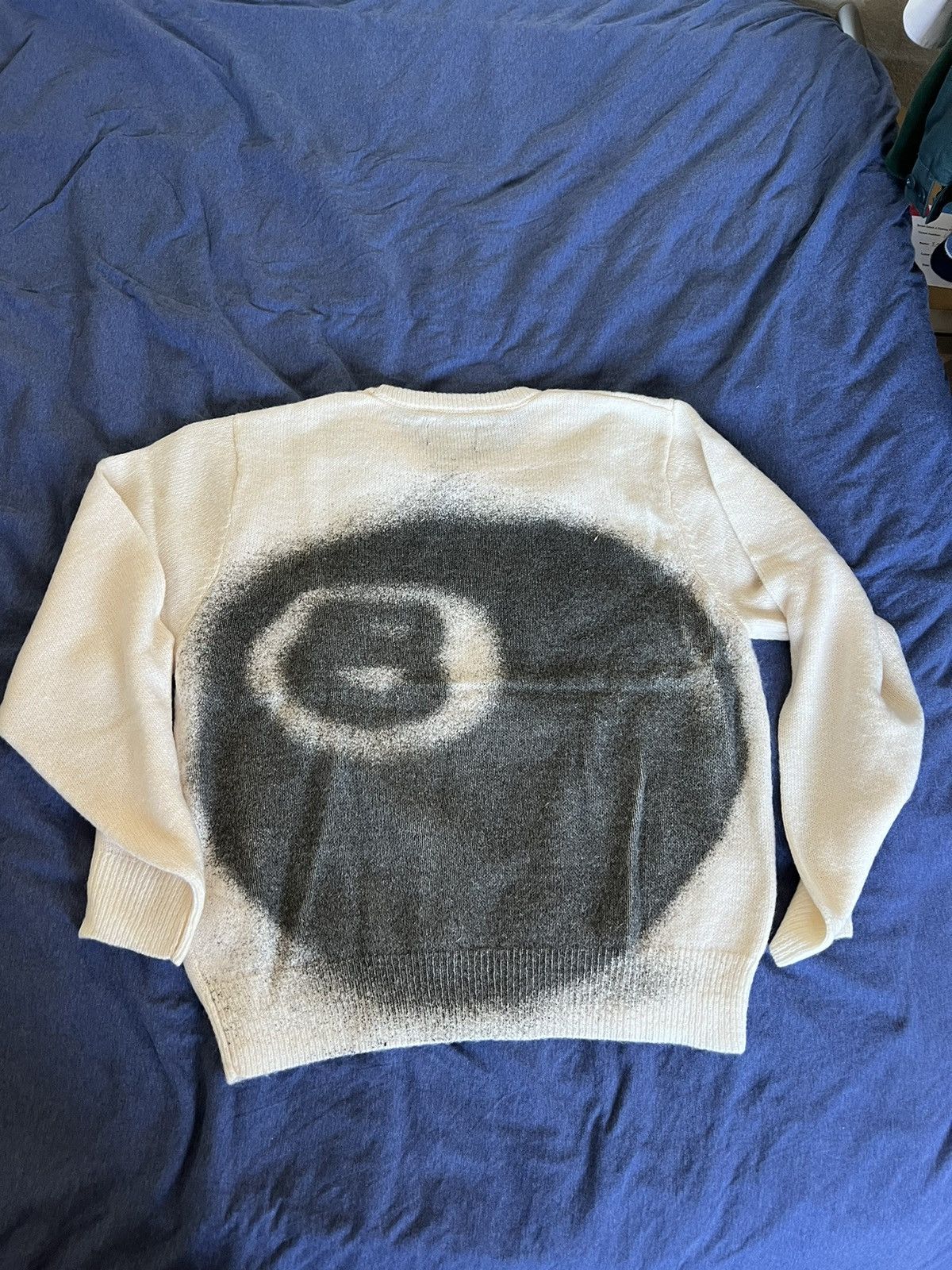 Stussy Stussy 8 Ball Spray Sweater | Grailed