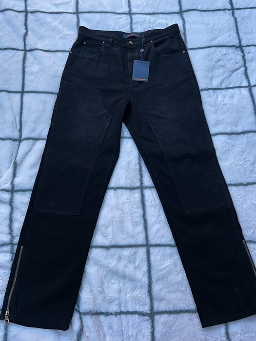 Louis Vuitton - Denim Carpenter Trousers - Black - Men - Size: 36 - Luxury