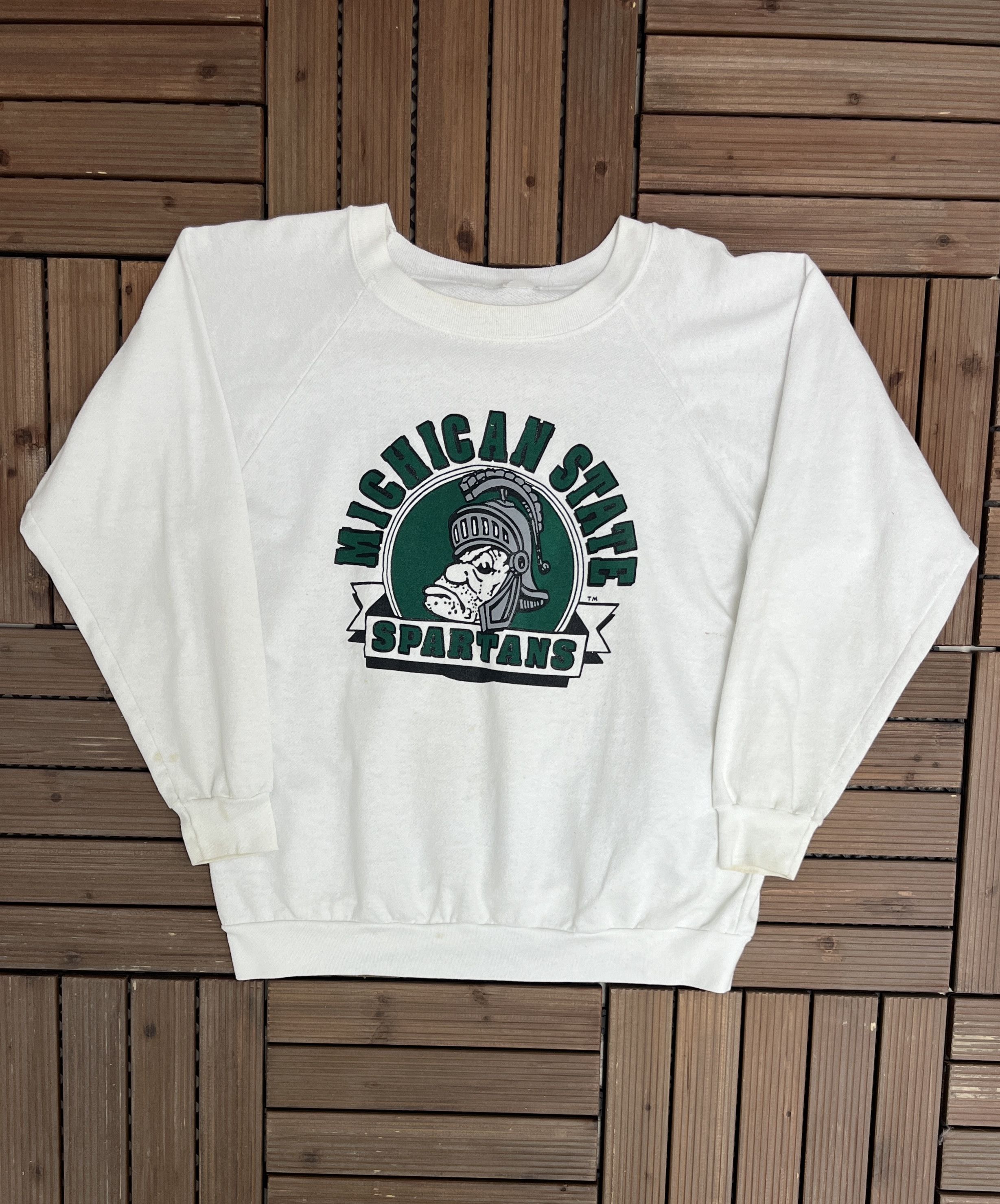 Vintage Michigan State Spartans Vintage Sweater Crewneck Size US L / EU 52-54 / 3 - 1 Thumbnail