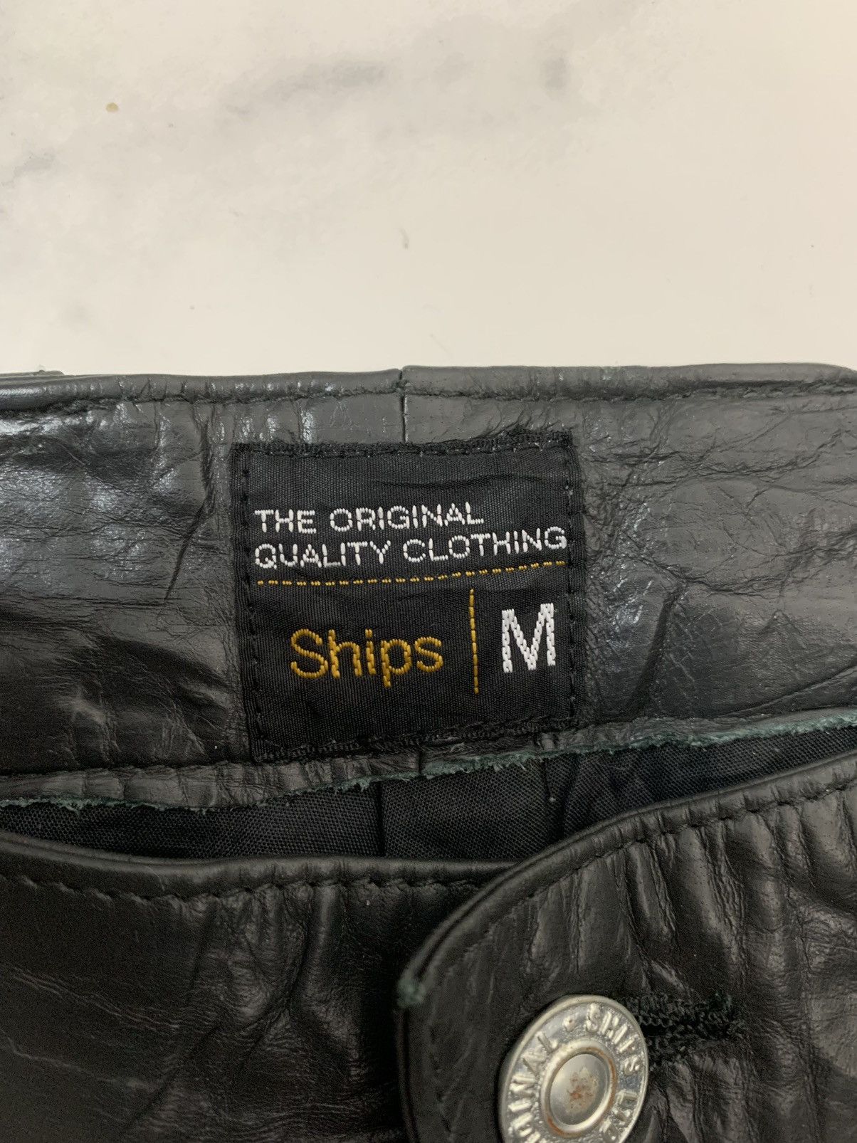SHIPS Ships Leather Short Pants Size US 29 - 7 Thumbnail