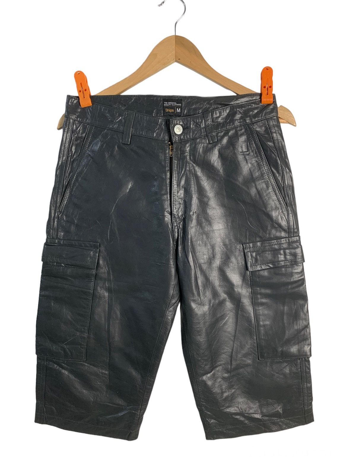 SHIPS Ships Leather Short Pants Size US 29 - 1 Thumbnail