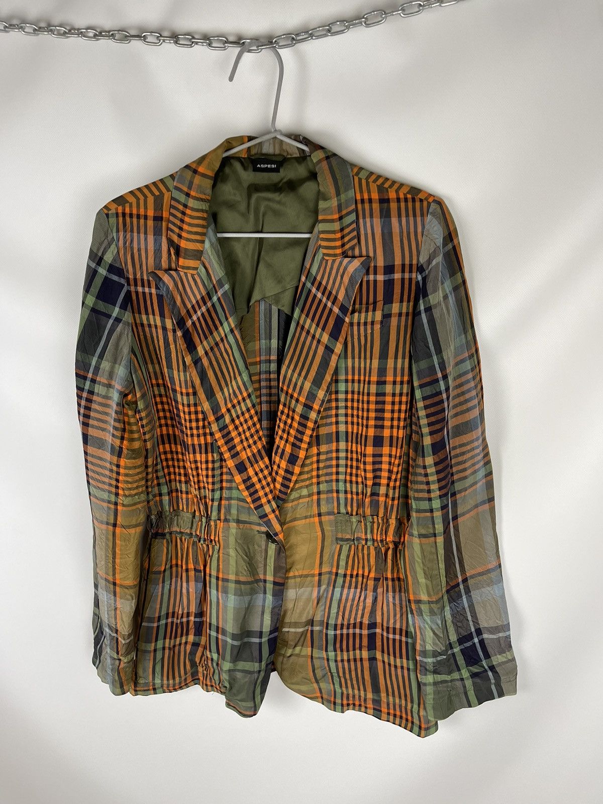 Aspesi Aspesi multicolor checkered viscose blazer jacket Size S / US 4 / IT 40 - 2 Thumbnail