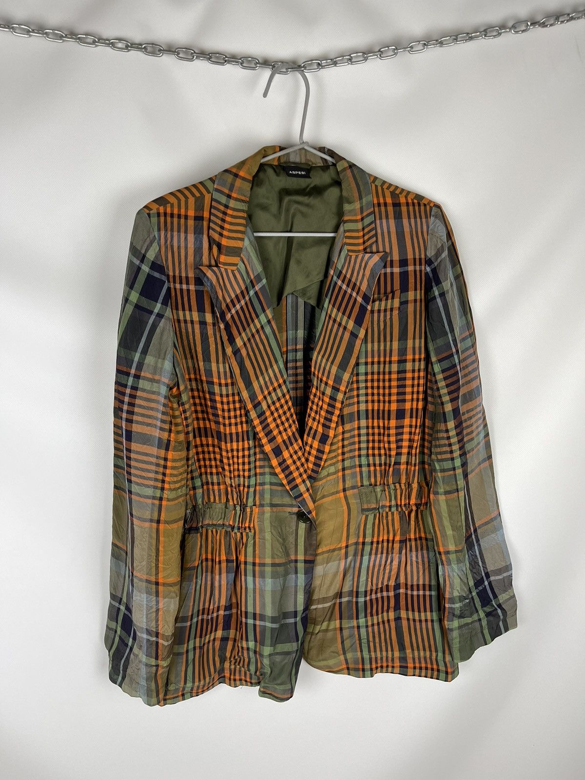 Aspesi Aspesi multicolor checkered viscose blazer jacket Size S / US 4 / IT 40 - 1 Thumbnail