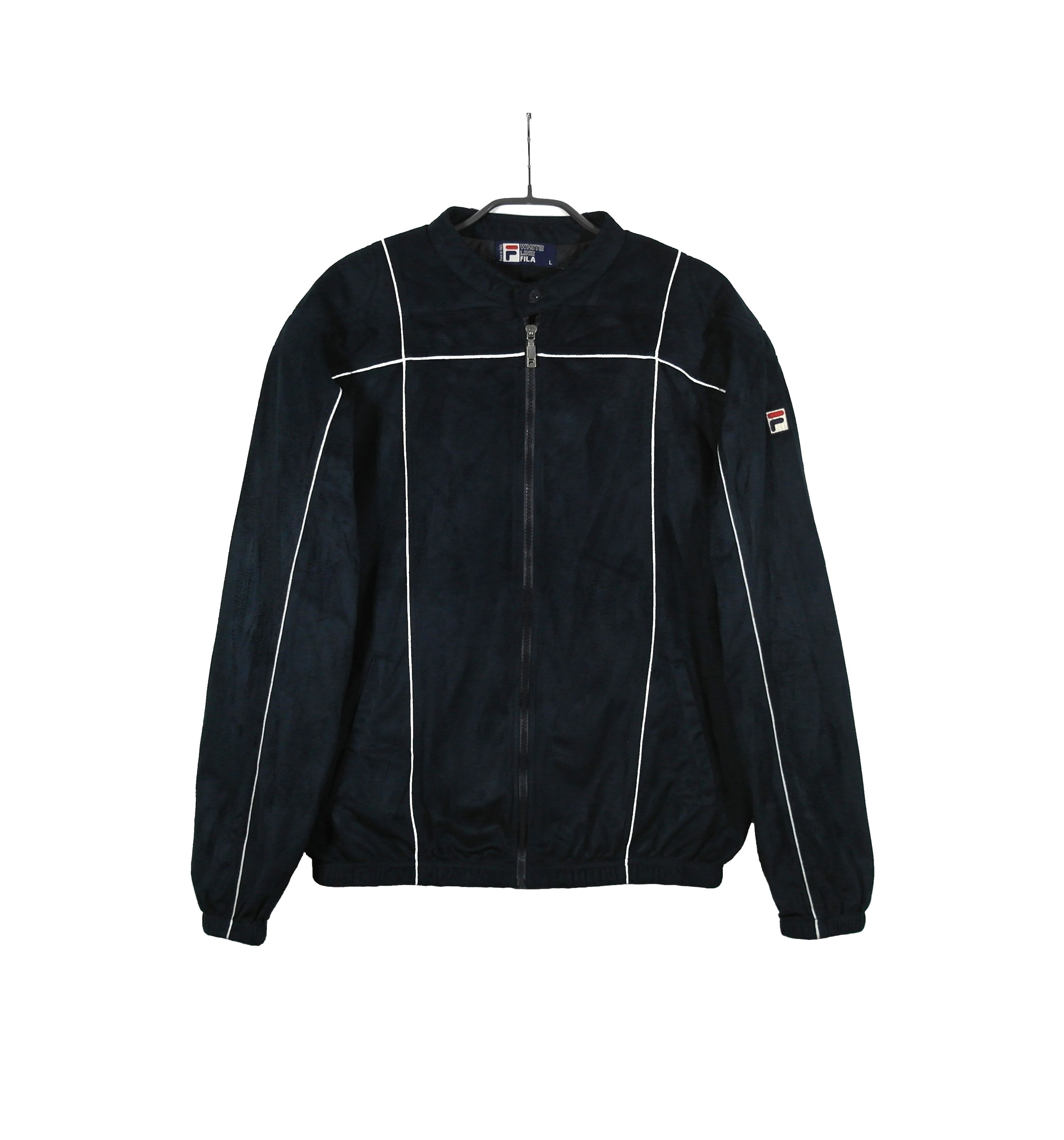 Fila Fila White Line Velour Sweatshirt Size L Dark Blue Size US L / EU 52-54 / 3 - 1 Thumbnail