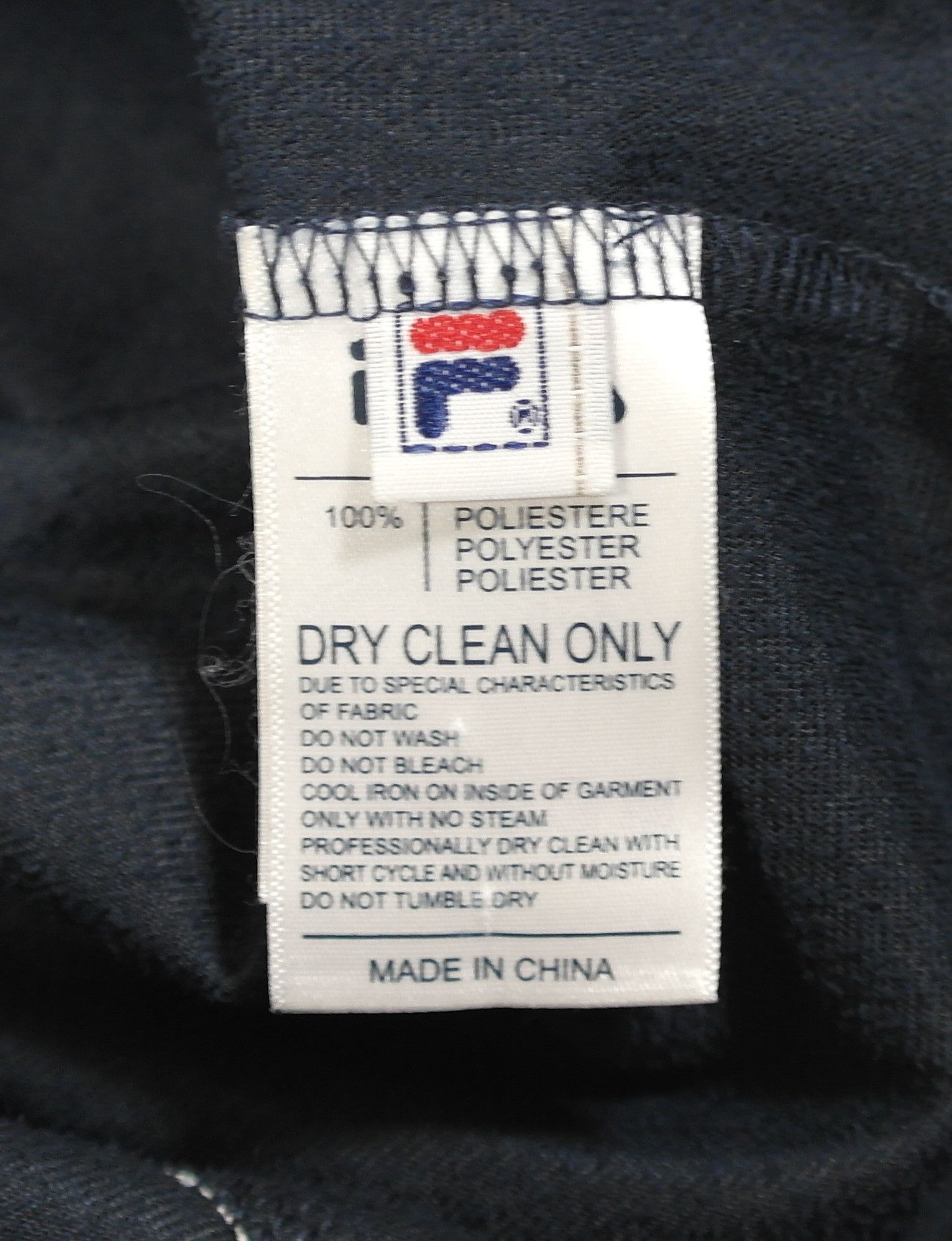 Fila Fila White Line Velour Sweatshirt Size L Dark Blue Size US L / EU 52-54 / 3 - 6 Thumbnail