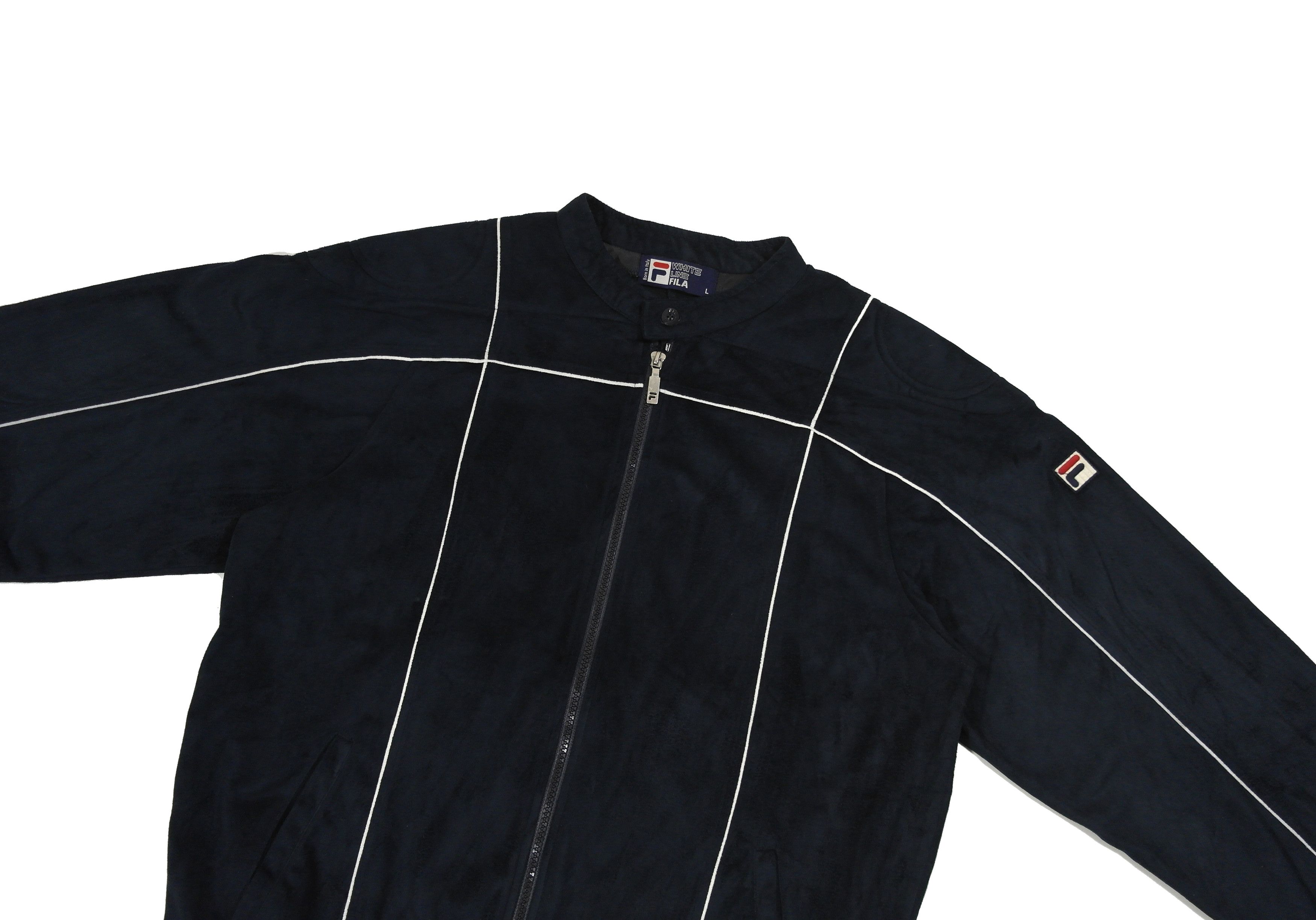Fila Fila White Line Velour Sweatshirt Size L Dark Blue Size US L / EU 52-54 / 3 - 3 Thumbnail