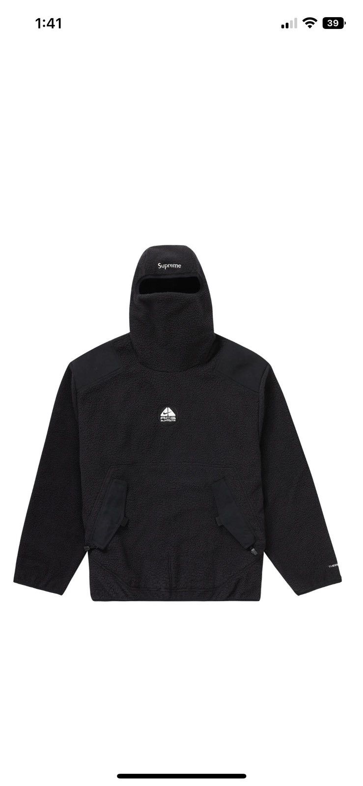 Nike ACG × Supreme Supreme Nike ACG Fleece pullover black | Grailed