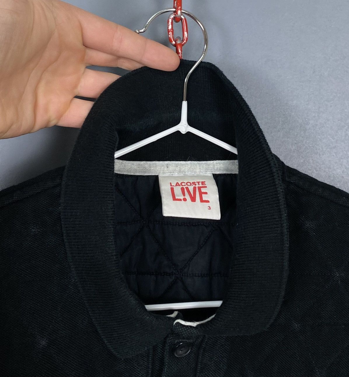 Lacoste LACOSTE LIVE Polo Shirt Black Quilted Shoulders Short Sleeve Size US S / EU 44-46 / 1 - 4 Thumbnail