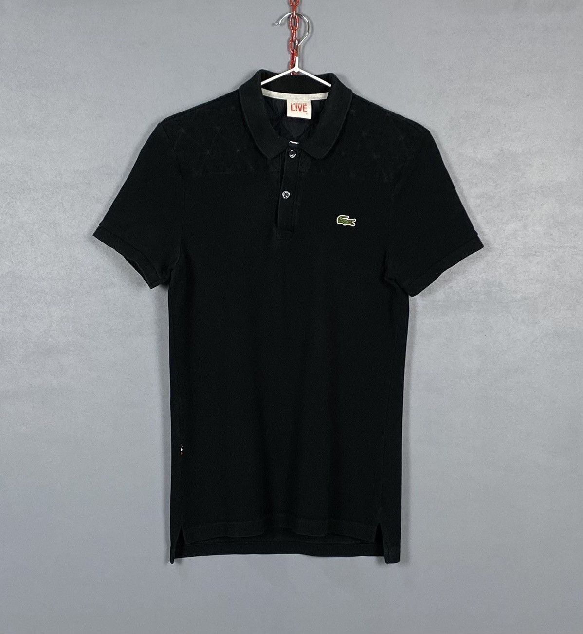Lacoste LACOSTE LIVE Polo Shirt Black Quilted Shoulders Short Sleeve Size US S / EU 44-46 / 1 - 1 Thumbnail