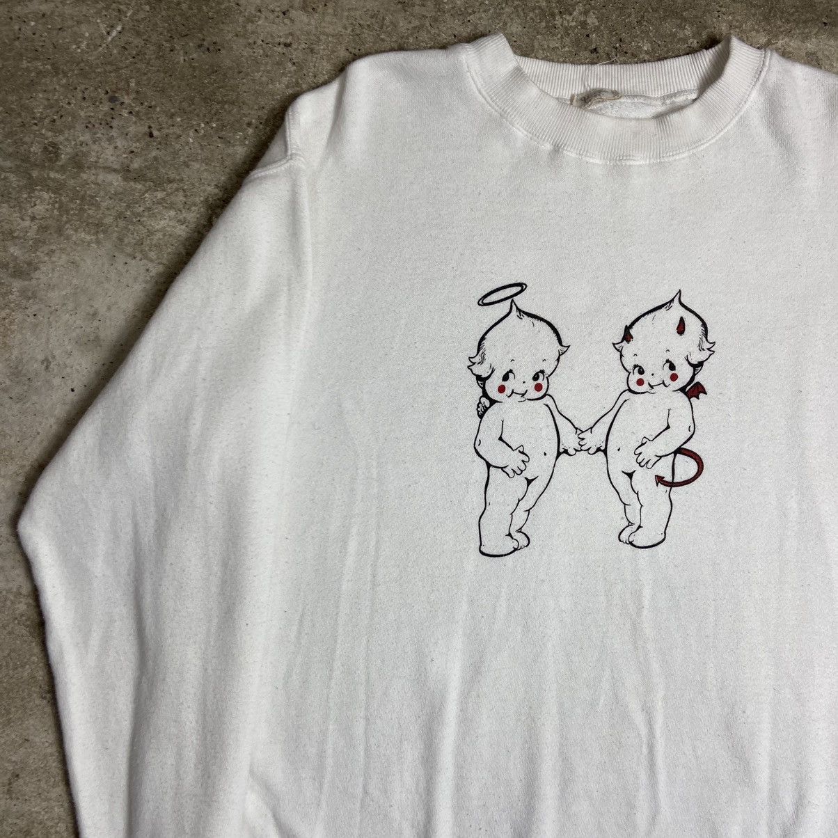 Vintage 1980s J.GALT CUTE DEMONS RARE VINTAGE SWEATSHIRT - № 1067 Size US L / EU 52-54 / 3 - 3 Thumbnail