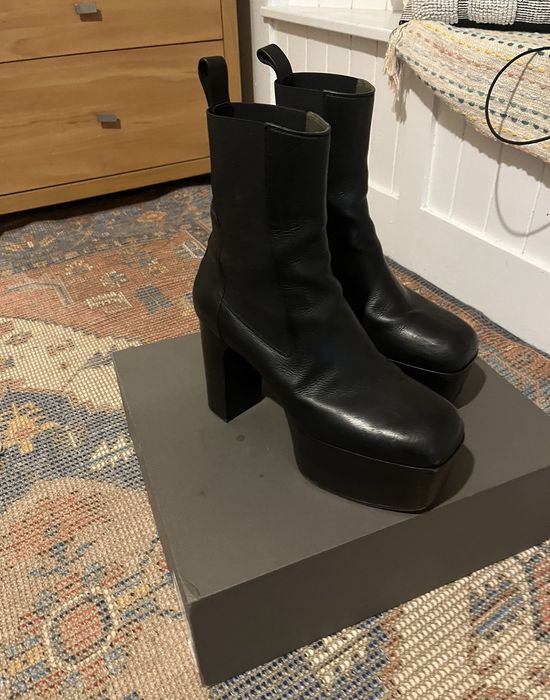 Rick Owens RICK OWENS FW19 “Larry” KISS BOOTS | Grailed