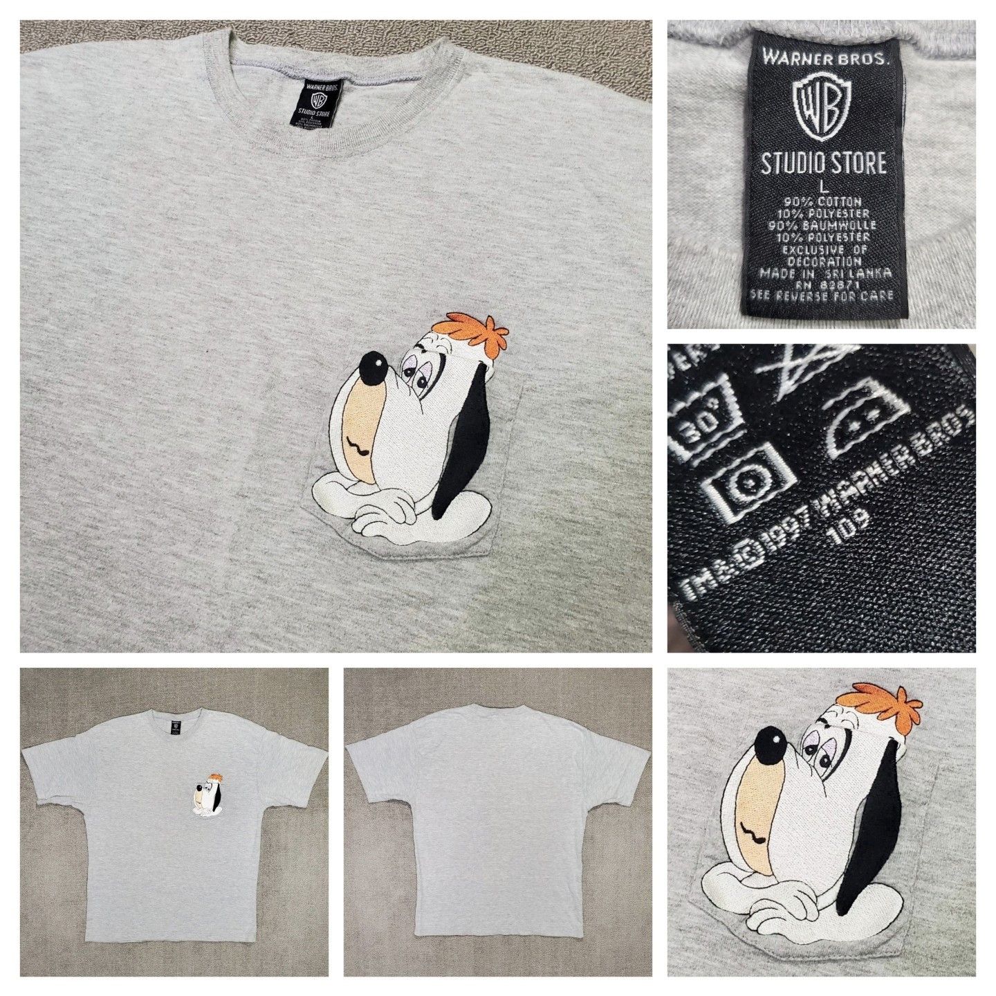 Tee × Vintage × Warner Bros VINTAGE DROOPY DOG POCKET Tee 1997 Warner ...