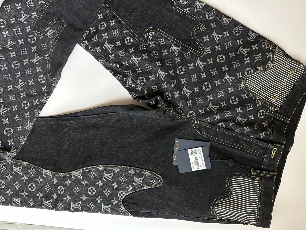 Louis Vuitton LV x Nigo Monogram Crazy Denim Pants Black