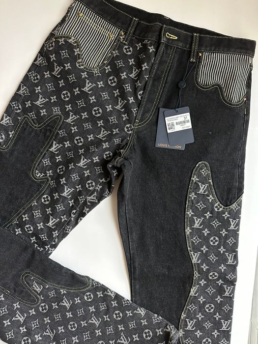 Louis Vuitton LV x Nigo Monogram Crazy Denim Pants Black