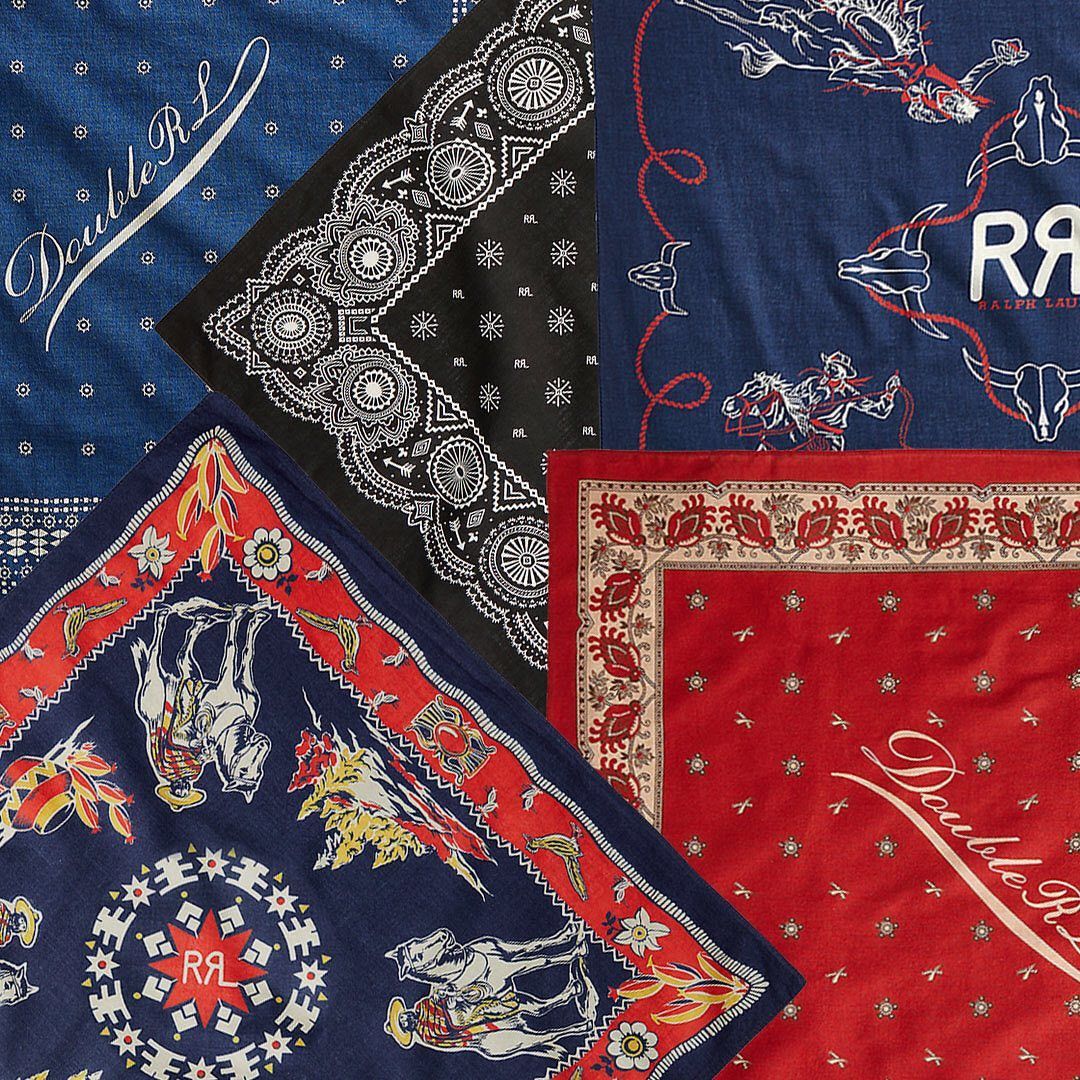 RRL Ralph Lauren PRINT BANDANNA Size ONE SIZE - 5 Thumbnail