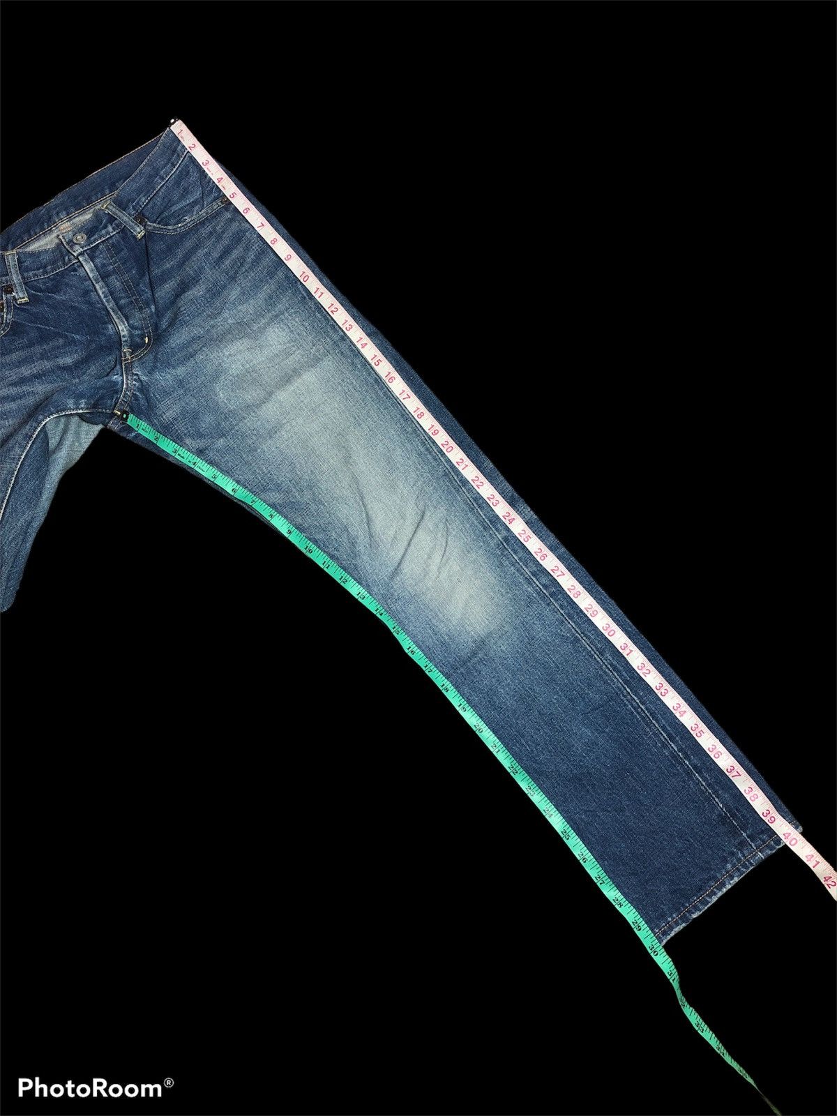 Journal Standard WASHED BLUE SELVEDGE DENIM BY JOURNAL STANDARD Size US 28 / EU 44 - 9 Thumbnail