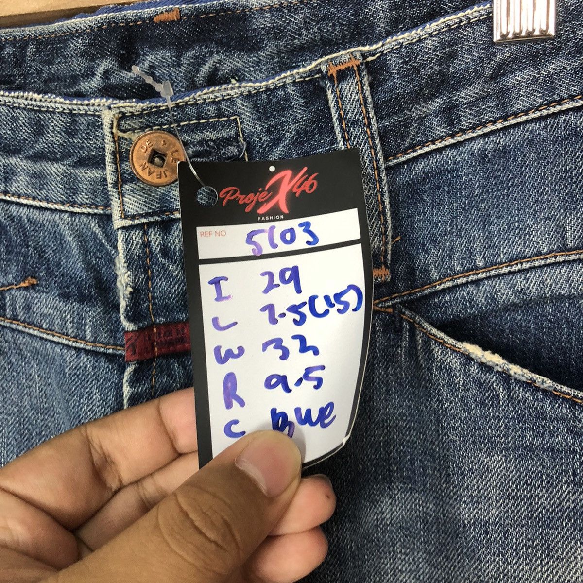 Marithe + Francois Girbaud Marithe Francois Girbaud Blue Distressed Denim Pants #5103 Size US 30 / EU 46 - 10 Thumbnail