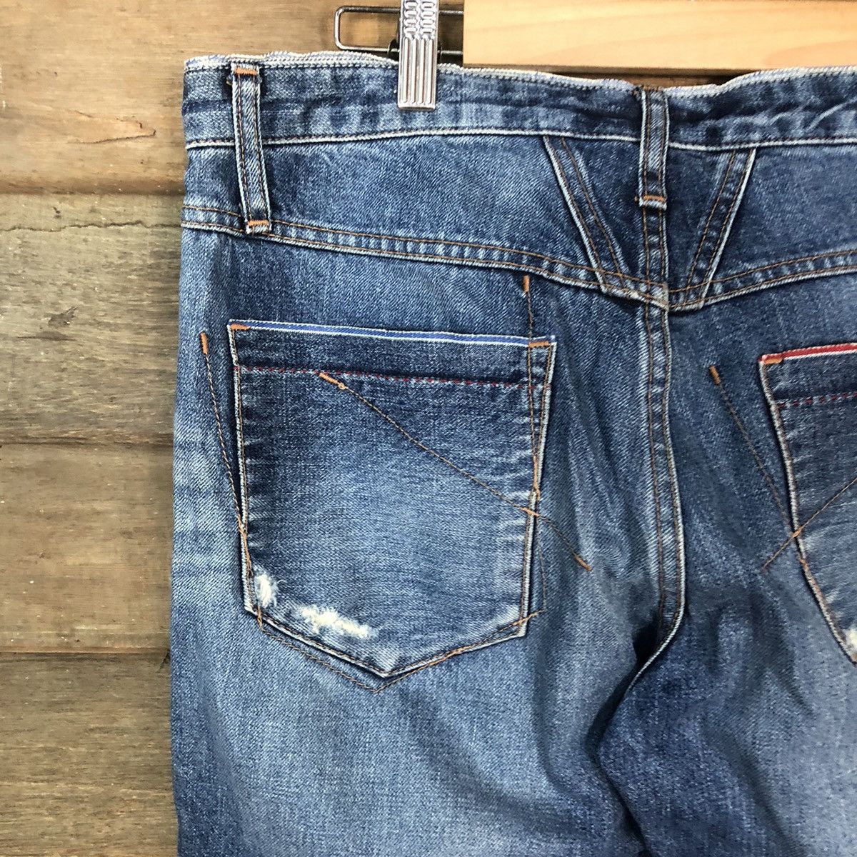 Marithe + Francois Girbaud Marithe Francois Girbaud Blue Distressed Denim Pants #5103 Size US 30 / EU 46 - 14 Thumbnail