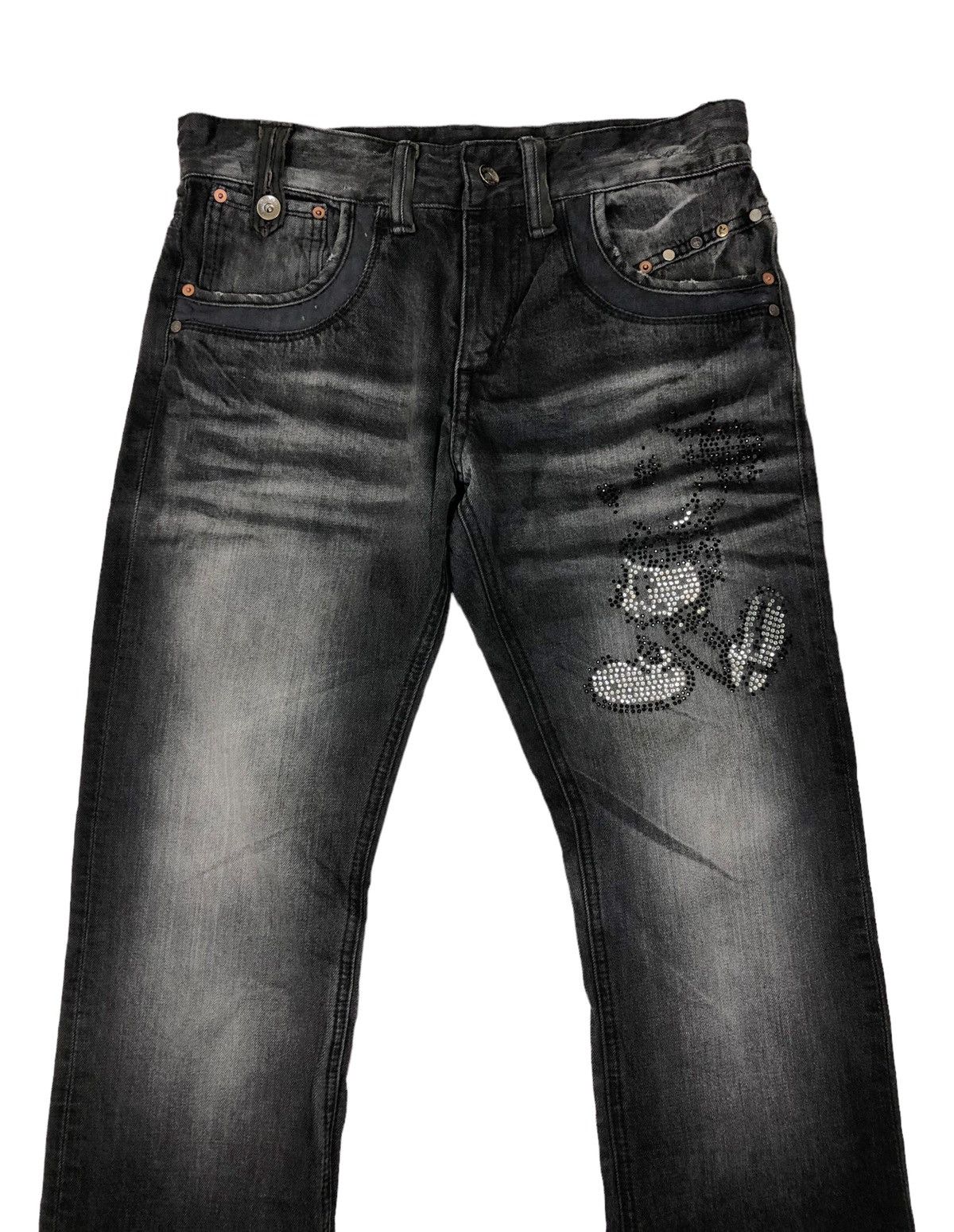 Japanese Brand Japanese Semantic Design x Disney Mickey Mouse Denim Jeans Size US 31 - 3 Thumbnail