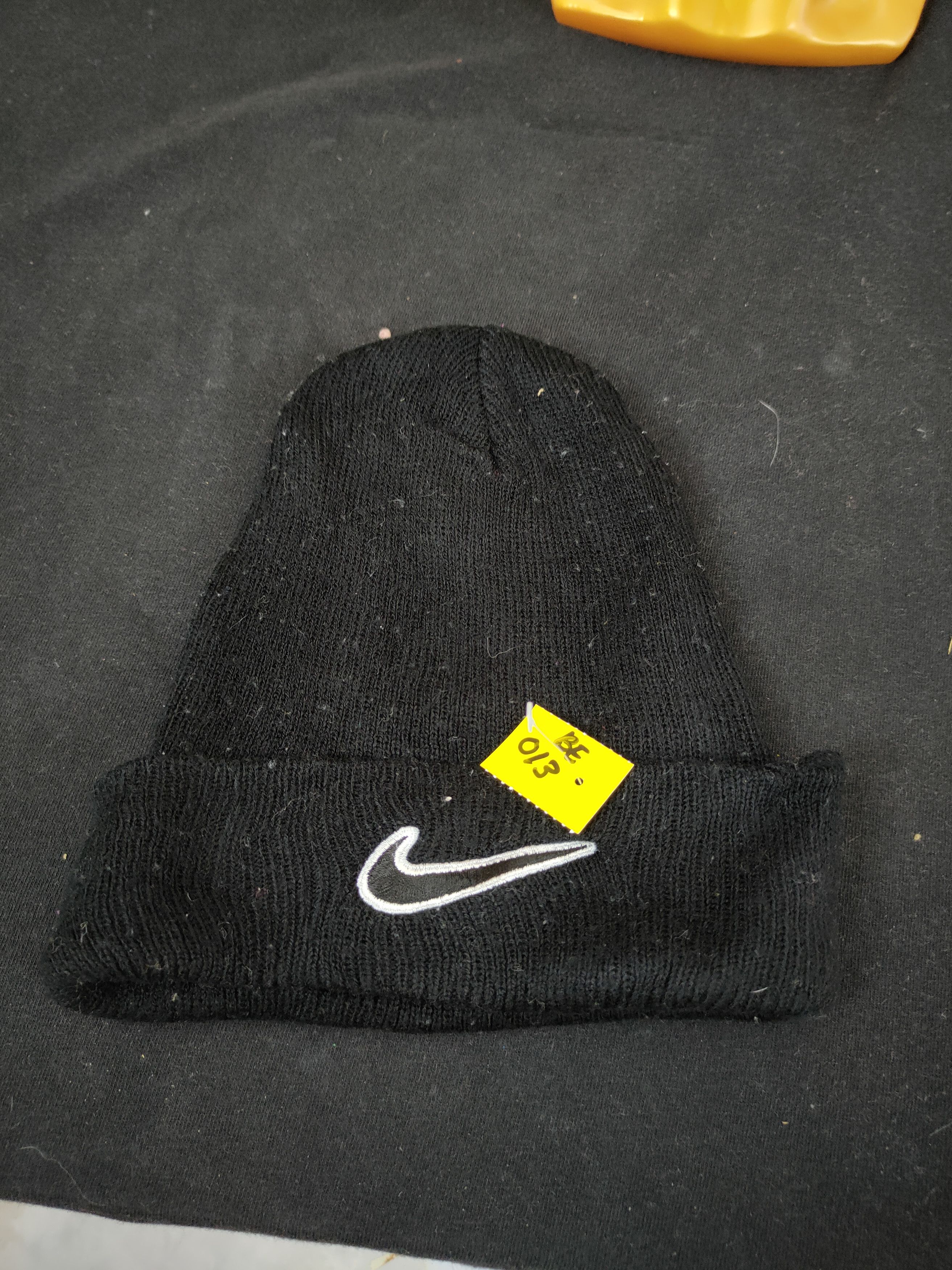 Nike × Vintage Nike Black vintage big logo beanie hat snow cap #013 Size ONE SIZE - 5 Thumbnail