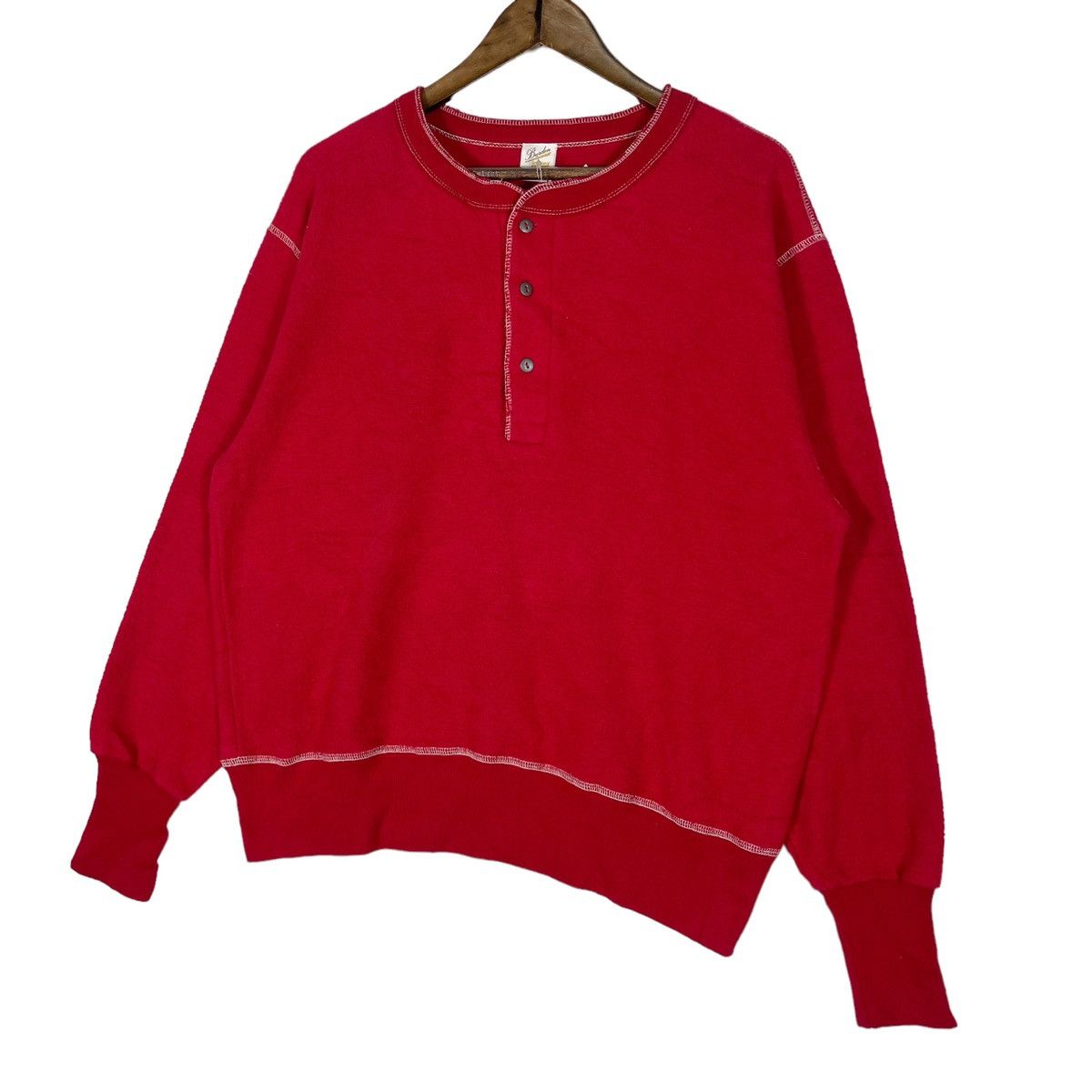 Japanese Brand Burden Union Made Henley Sweater Size US L / EU 52-54 / 3 - 4 Thumbnail