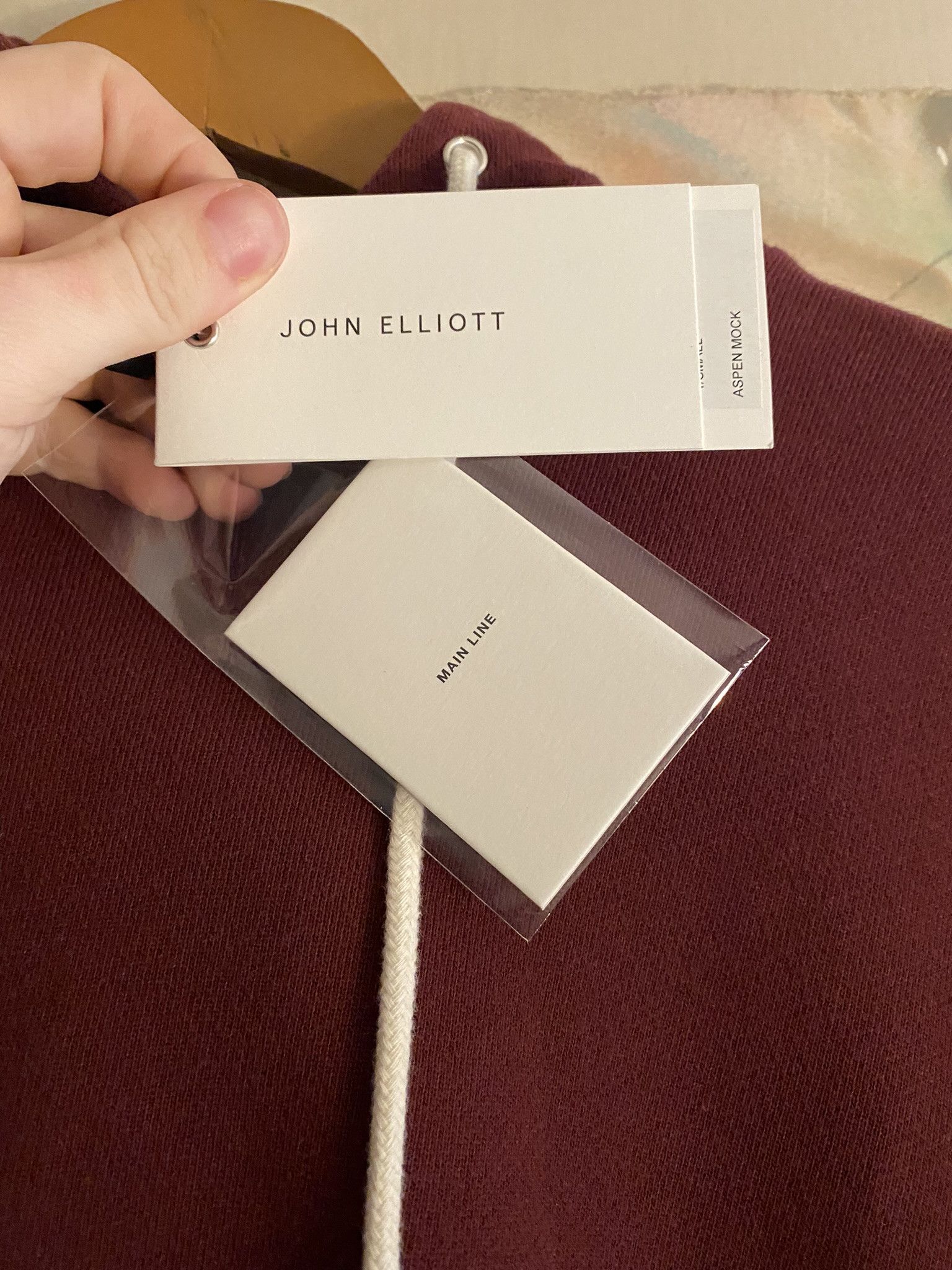 John Elliott JOHN ELLIOTT Burgundy Hoodie (Aspen Mockneck) MSRP $240 Size US S / EU 44-46 / 1 - 2 Thumbnail