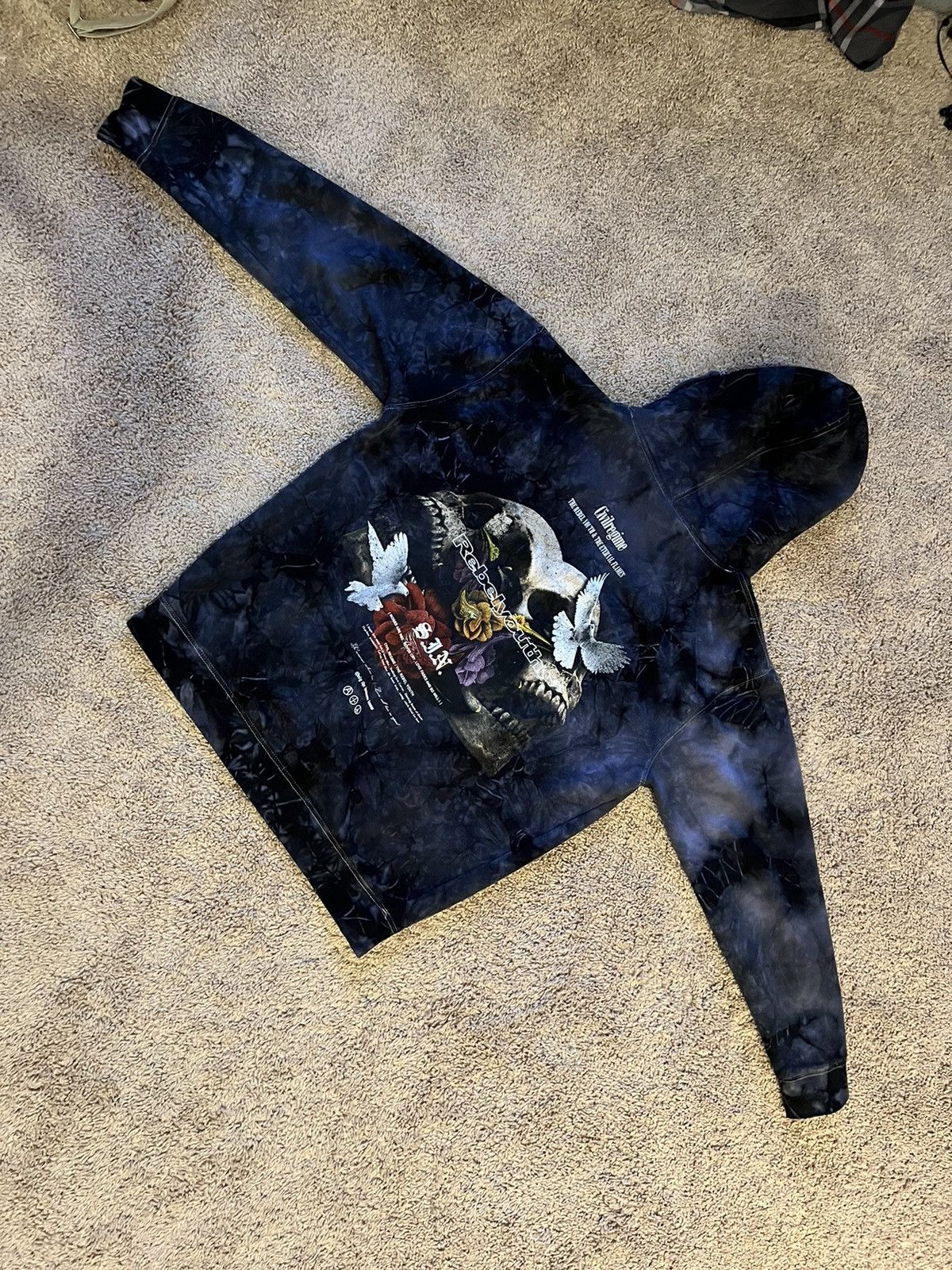 Civil Regime Civil Regime Blue Marble Hoodie Grailed