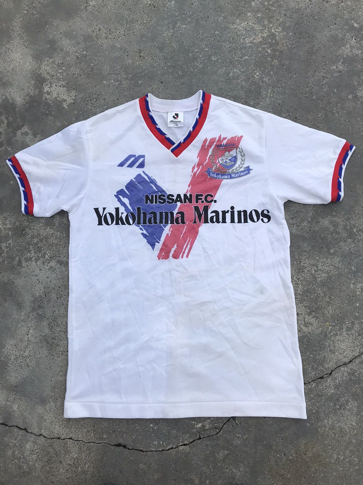 Yokohama Marinos Jリーグシャツ Mizuno Japanese Brand × Mizuno Vintage Yokohama F Marinos 93-95