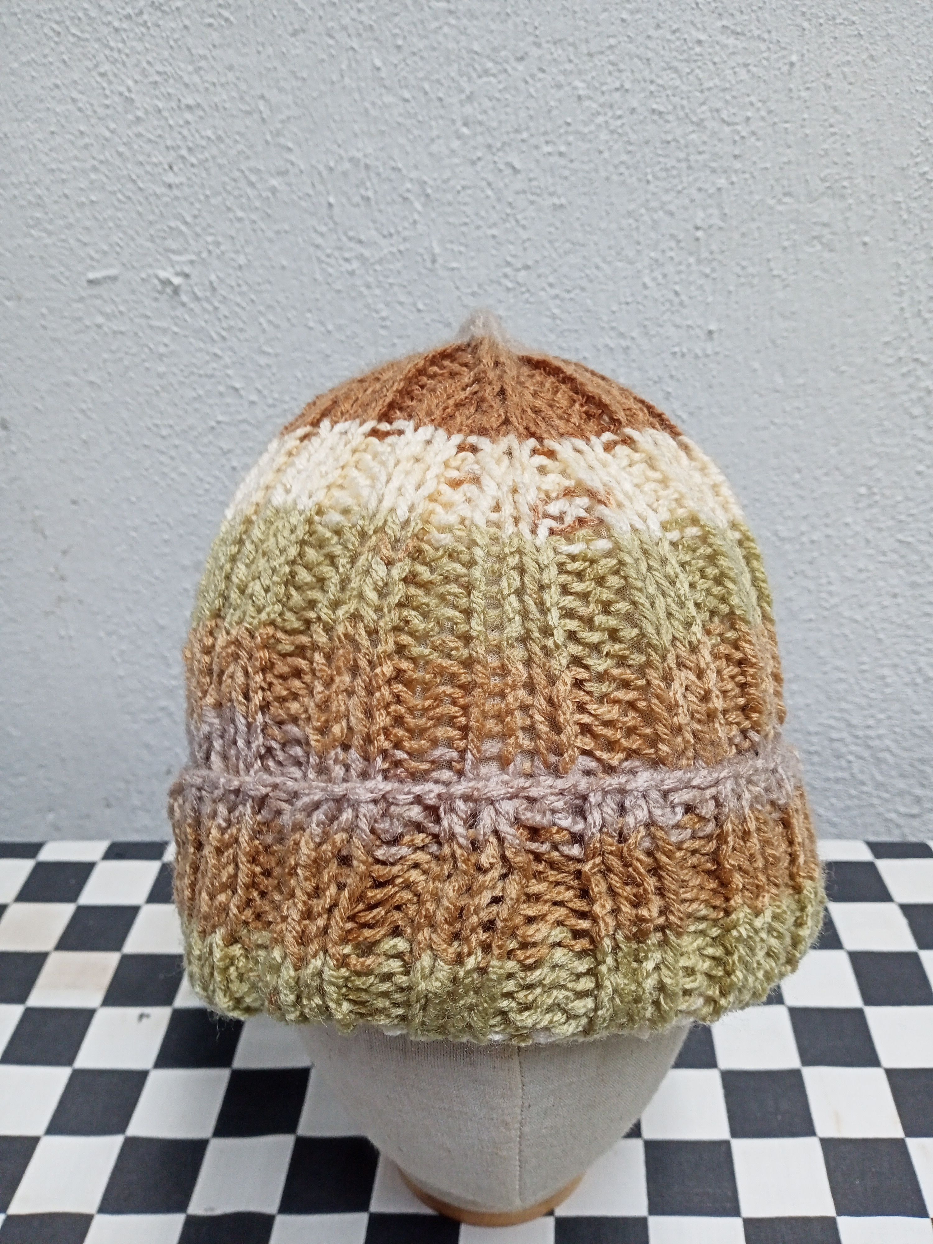 Japanese Brand Japanese Multicolor Beanie Hat Size ONE SIZE - 2 Thumbnail