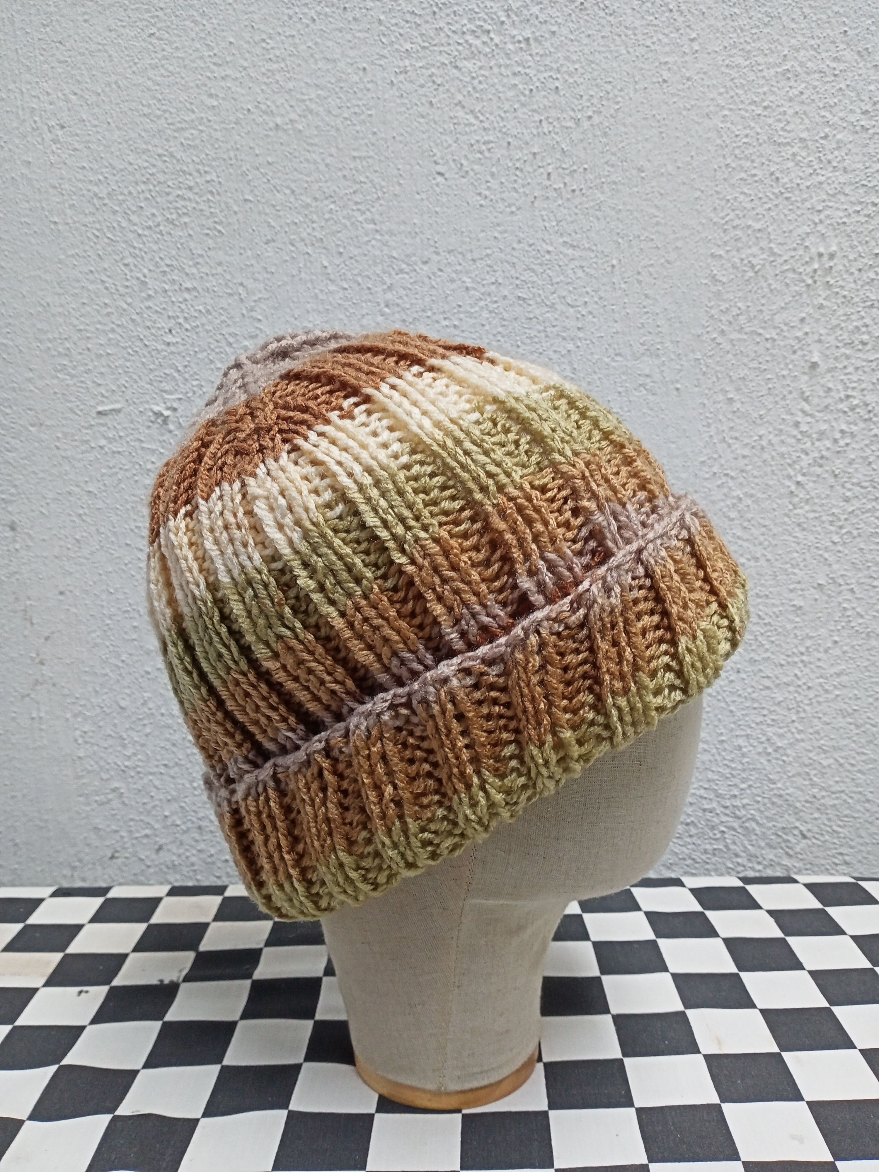 Japanese Brand Japanese Multicolor Beanie Hat Size ONE SIZE - 5 Thumbnail