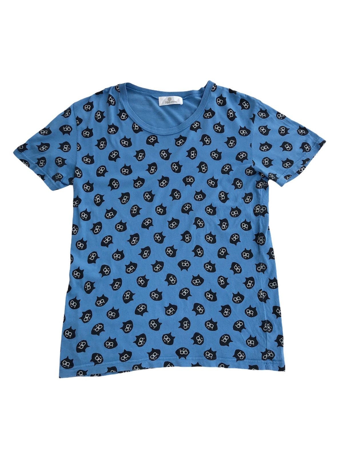 image of Issey Miyake Ne Net All Over Print Tee in Blue, Men's (Size Medium)
