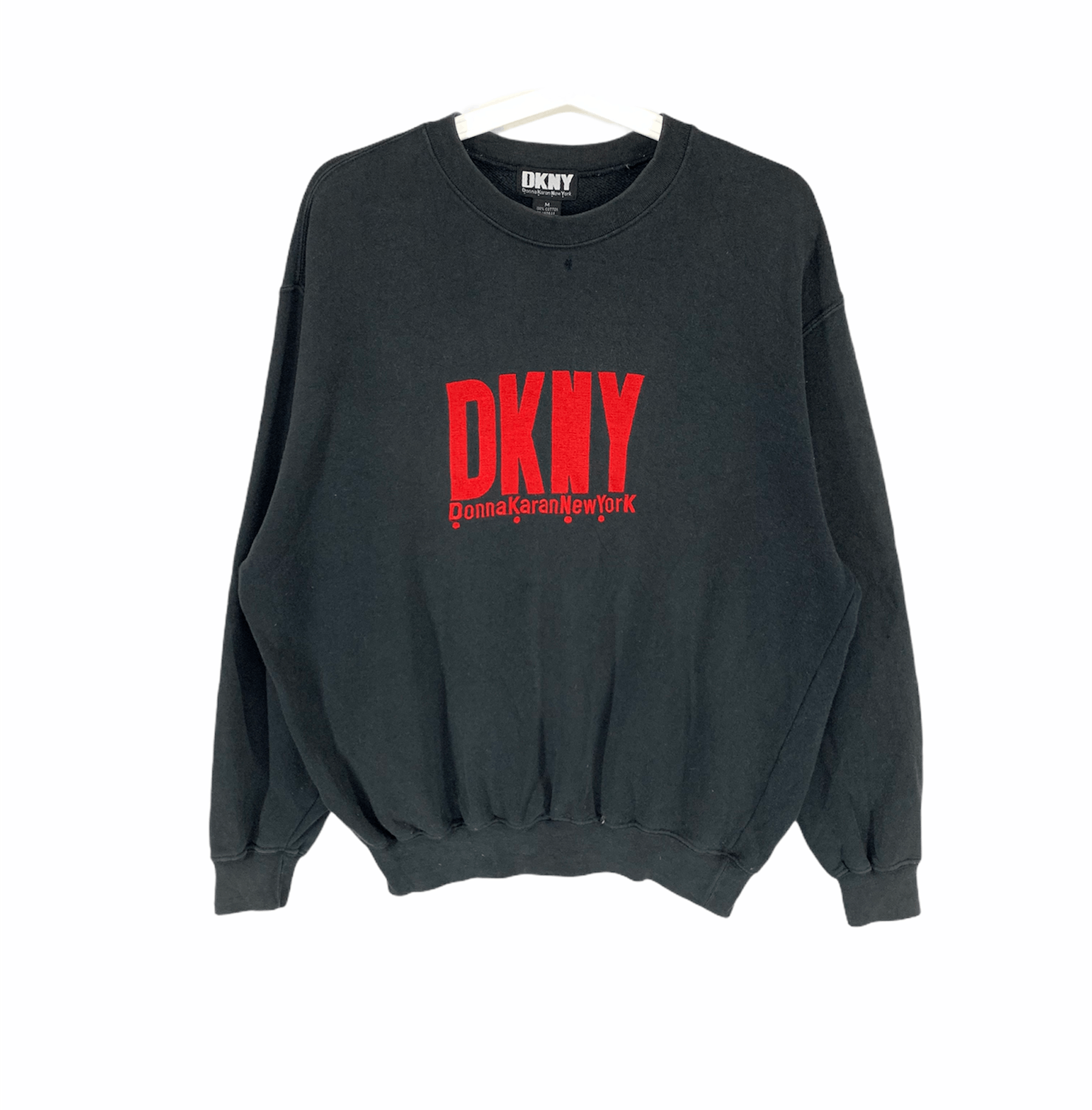 DKNY spellout embroidered logo vintage sweatshirt
