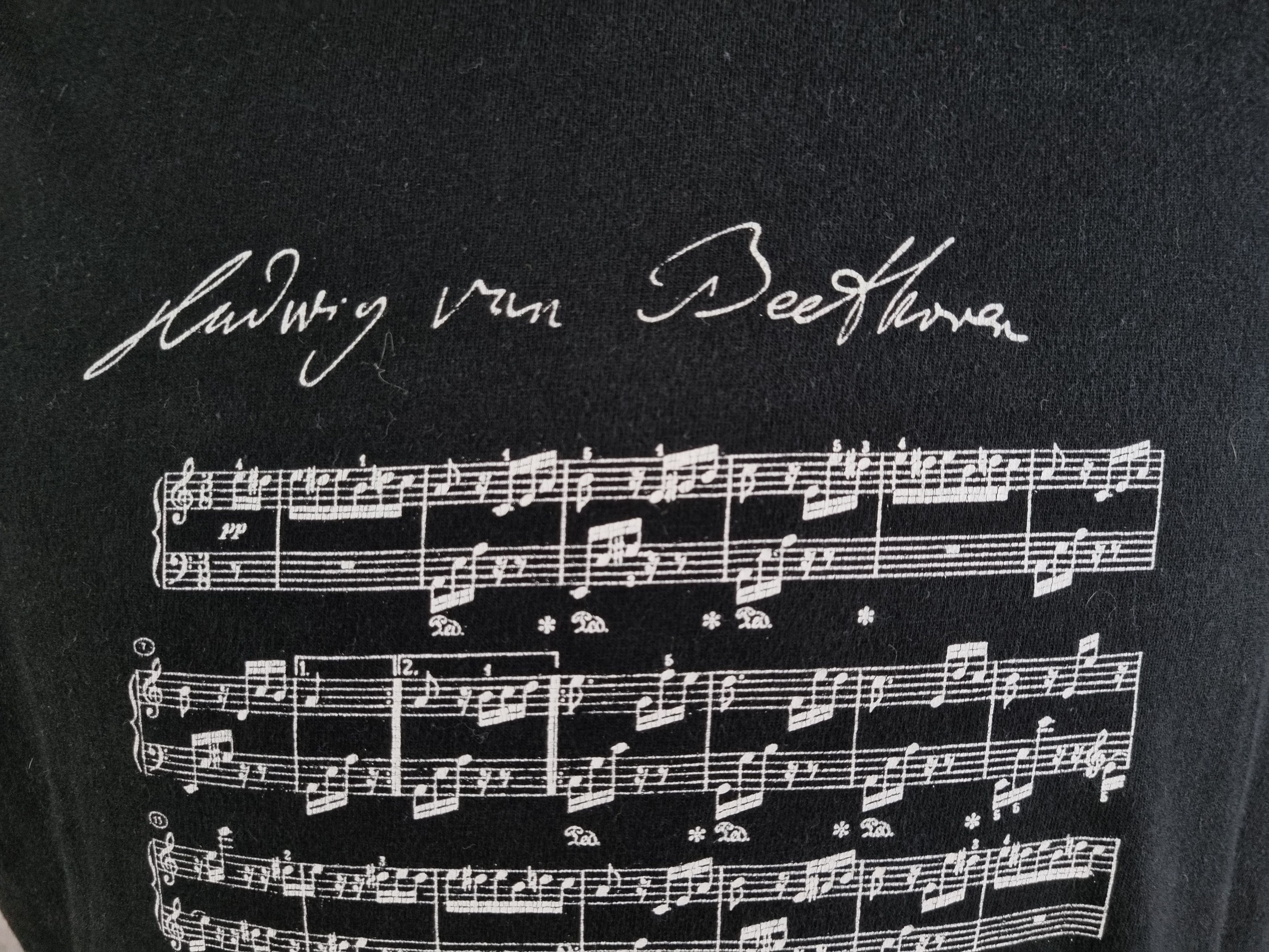 Band Tees × Vintage 90s Ludwig van Beethoven Tee shirt Rare Size US XL / EU 56 / 4 - 5 Thumbnail